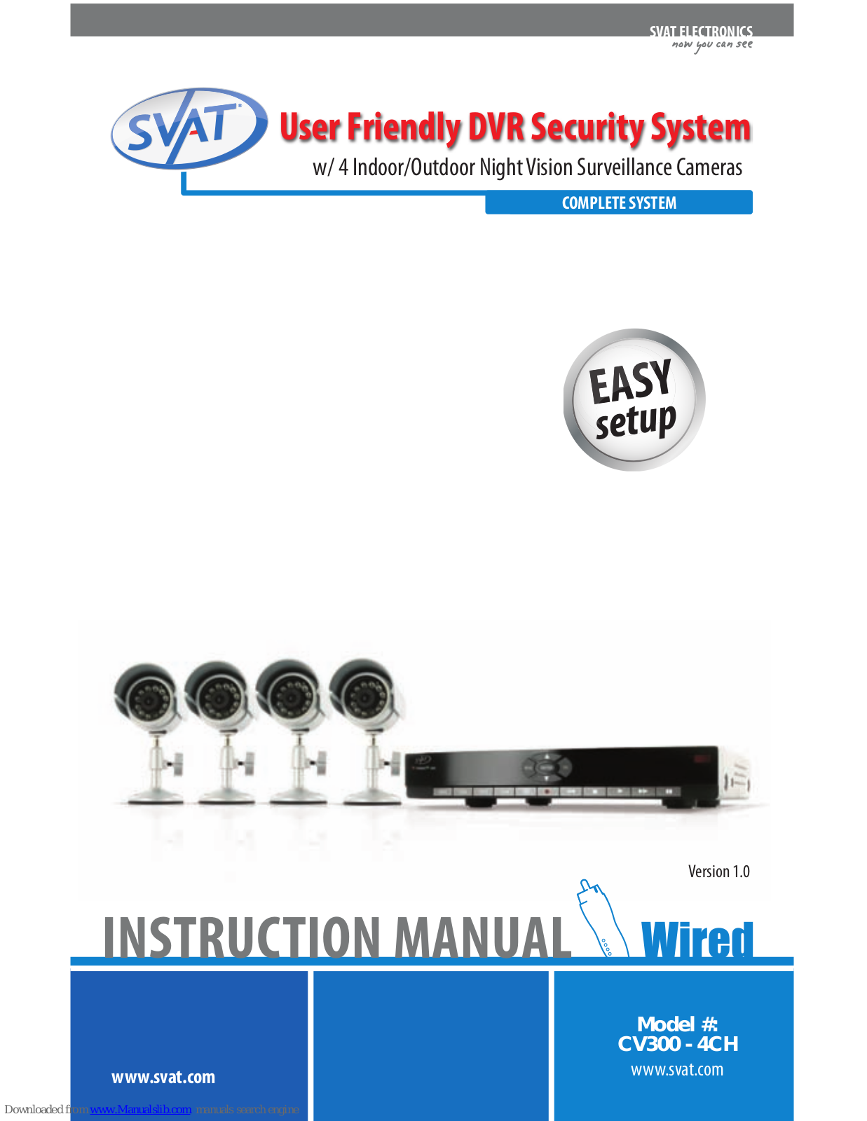 SVAT CV300 - 4CH Instruction Manual - ManualMachine.com