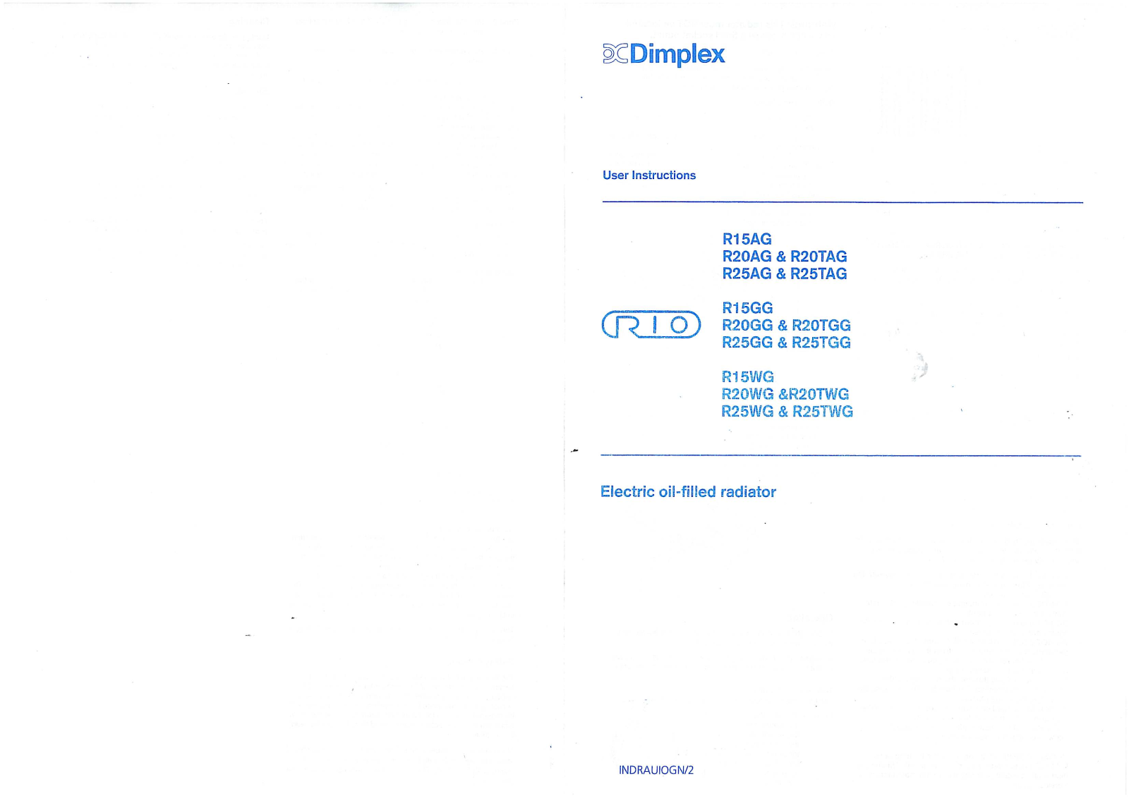 Dimplex Electric Oil-Filled Radiator User Manual