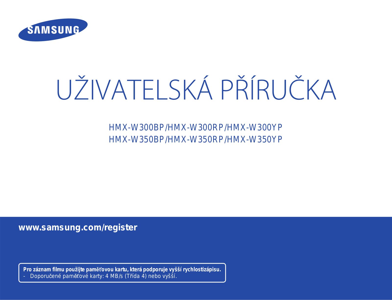 Samsung HMX-W300YP User Manual