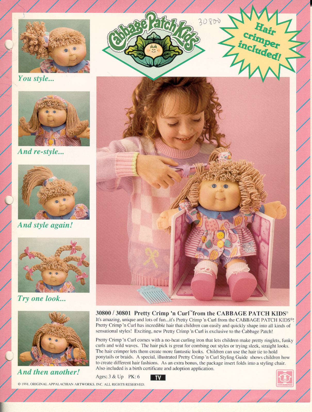 HASBRO Cabbage Patch Kids-Pretty Crimp 'n Curl User Manual