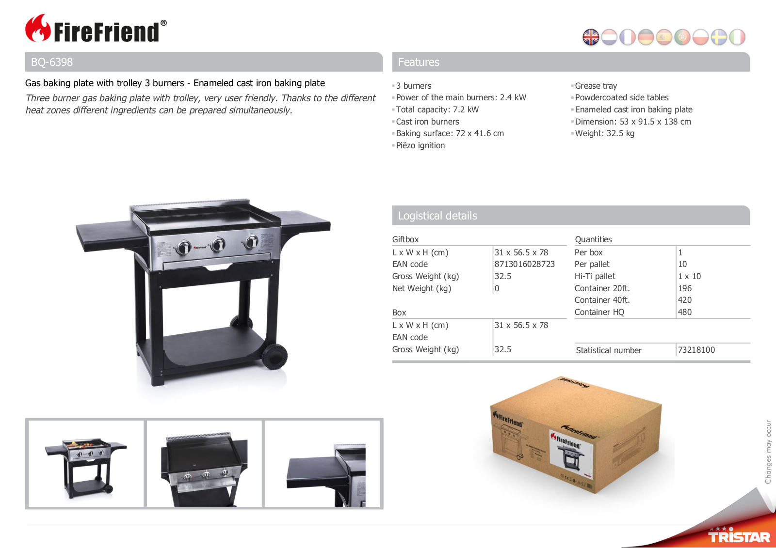 Tristar BQ-6398 User Manual