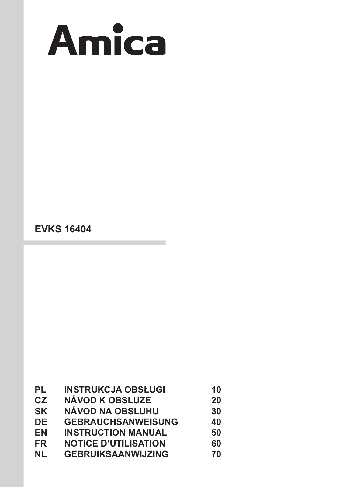 AMICA EVKS 16404 DE User Manual