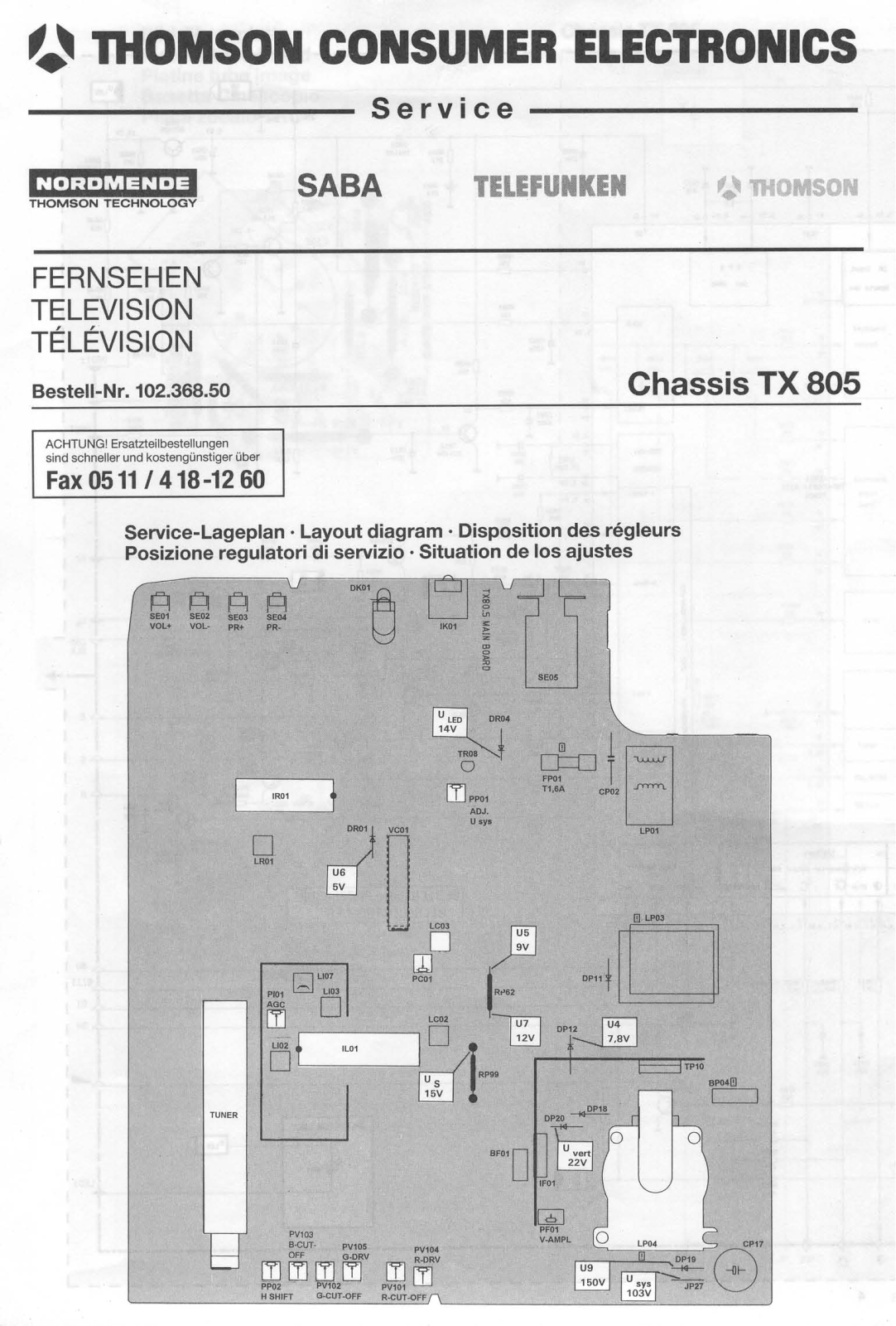 Thomson TX805 Schematic