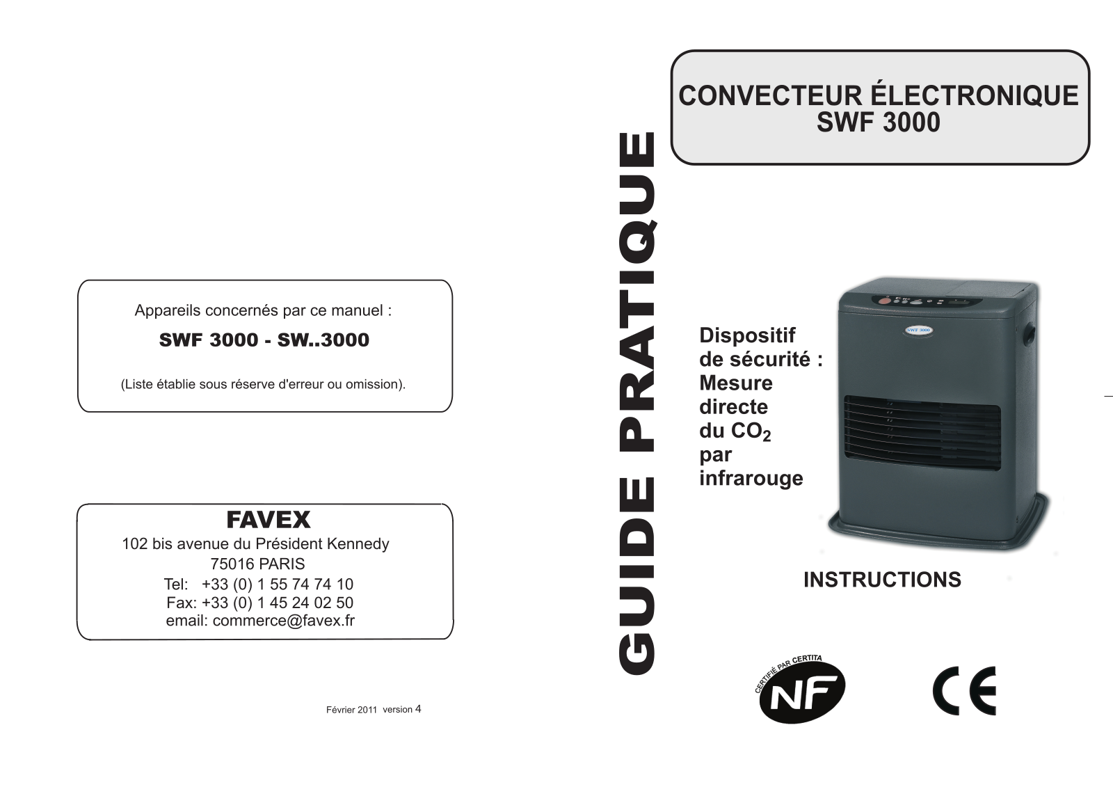 FAVEX Swf 3000 User Manual