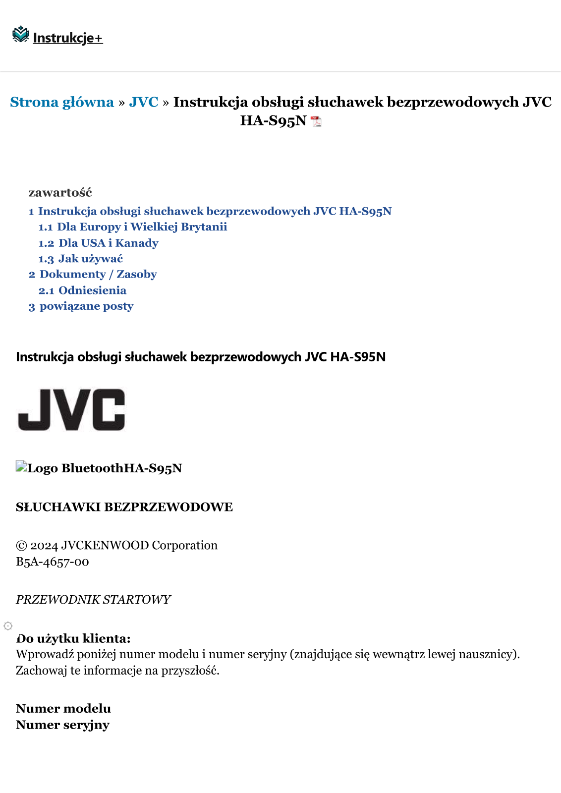 JVC HA-S95N User guide - ManualMachine.com