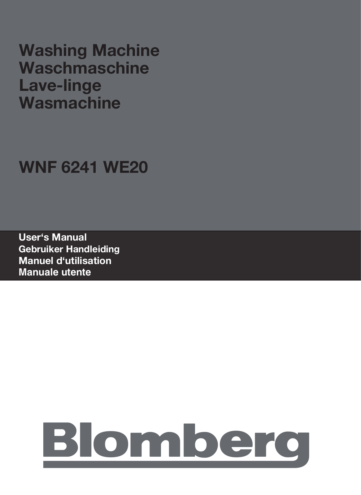 Blomberg WNF 6241 WE20 User Manual