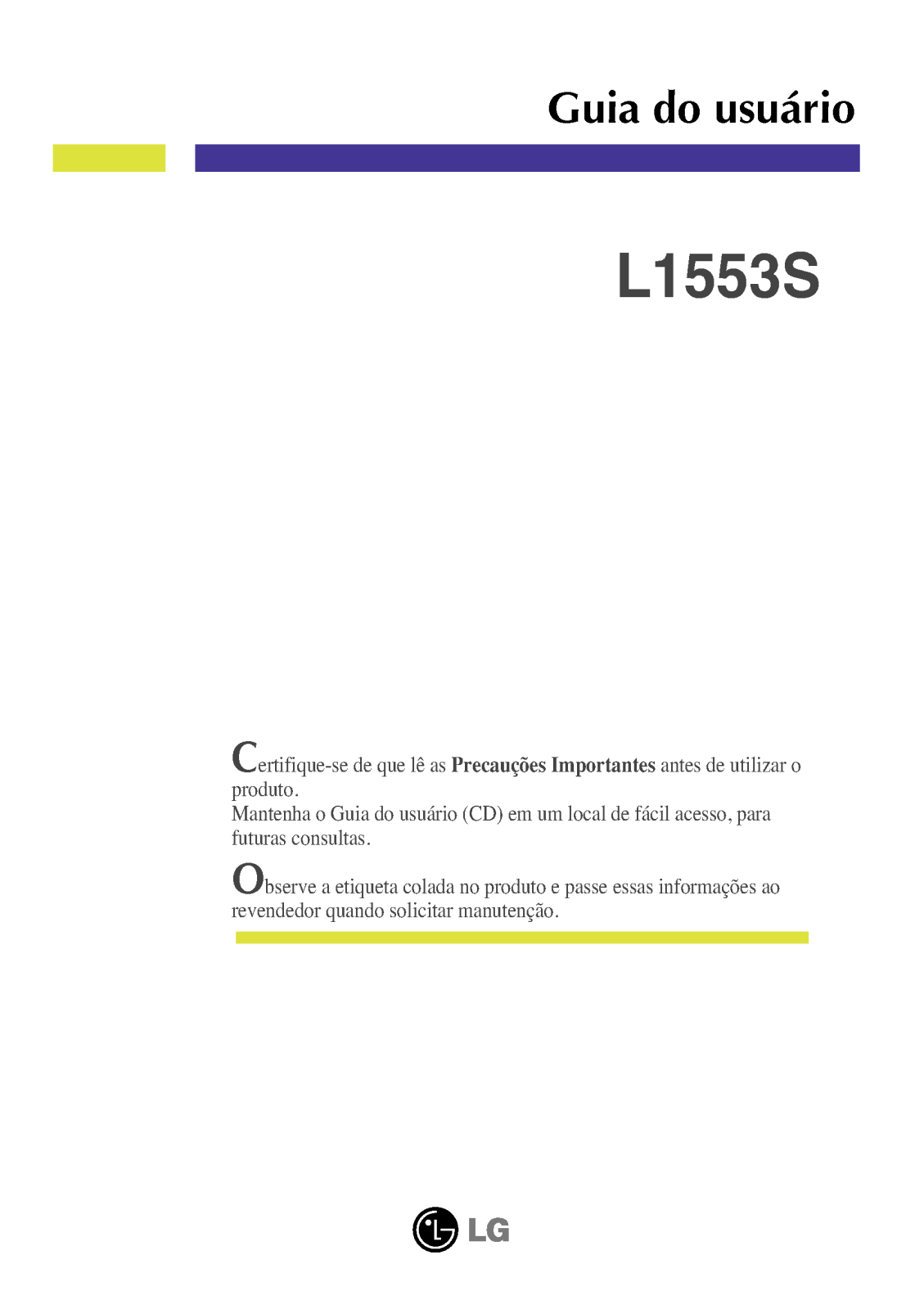 Lg L1550S User Manual