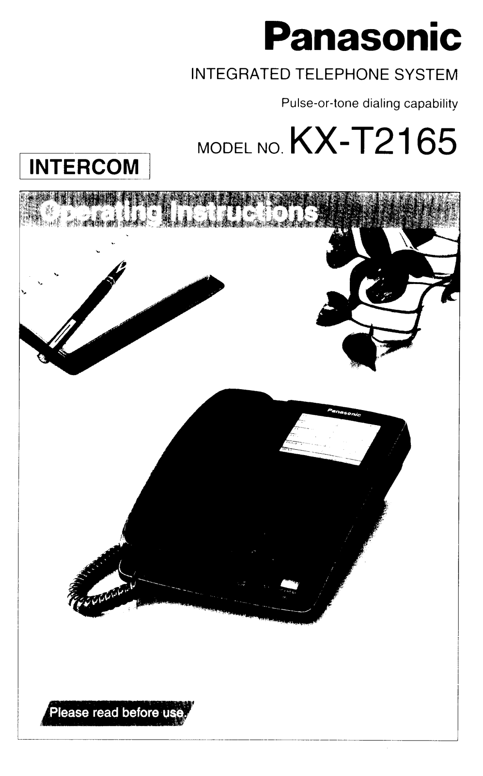 Panasonic kx-t2165 Operation Manual