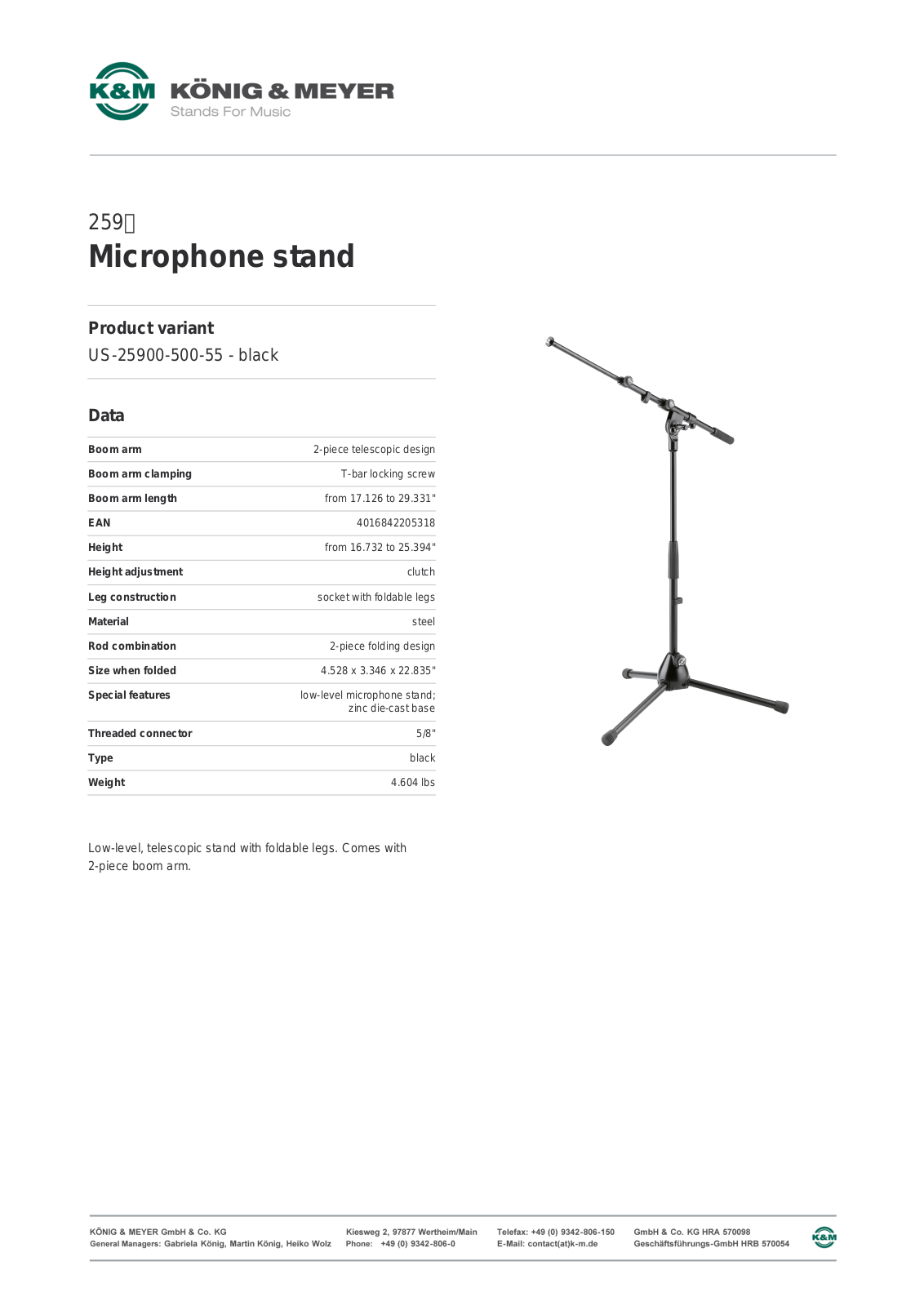 K&M 259 Datasheet