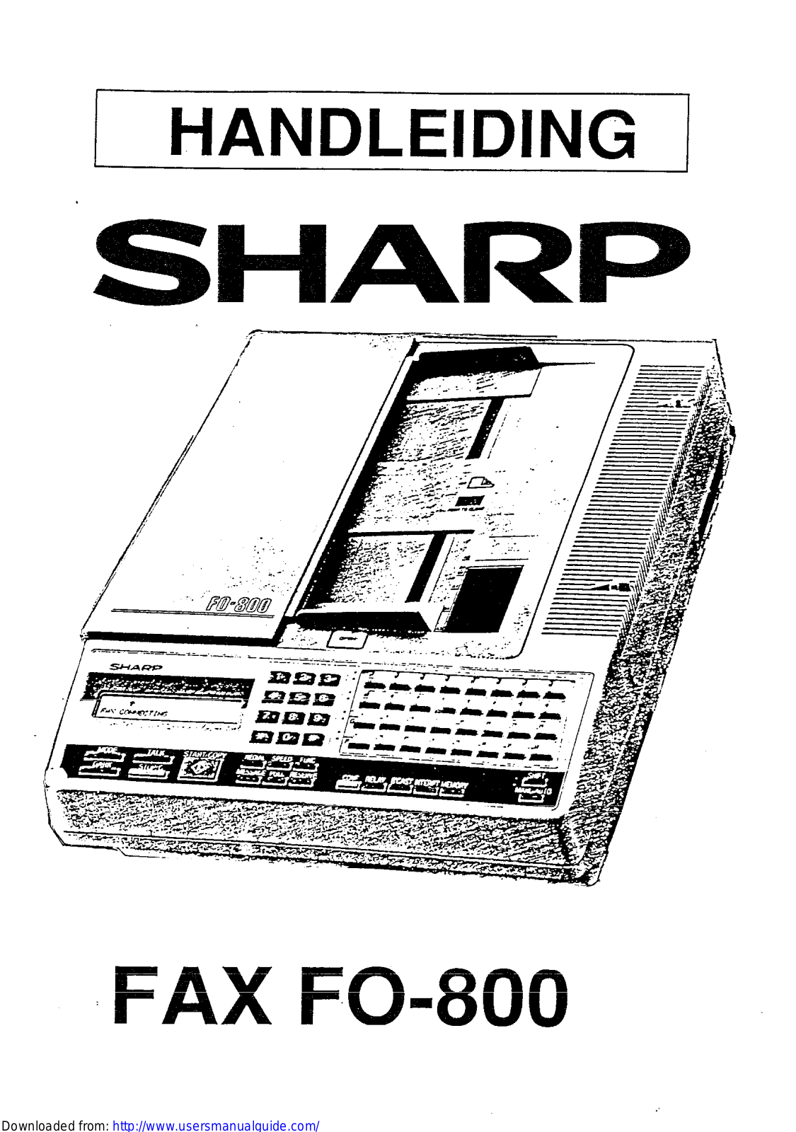 SHARP FO-800 User Manual