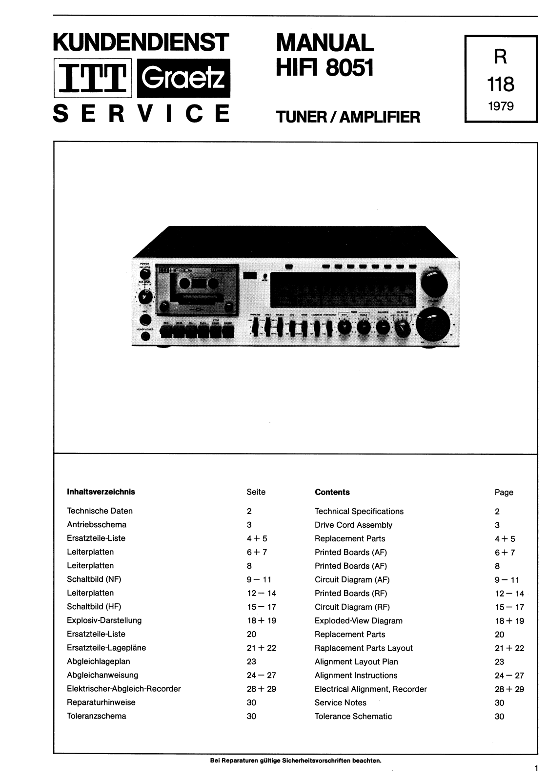 ITT hifi 8051 Service Manual