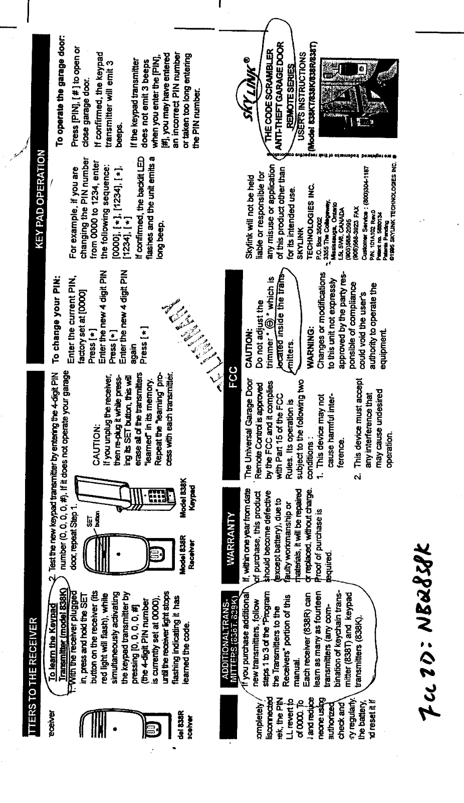 Secure Pro 838K User Manual - ManualMachine.com