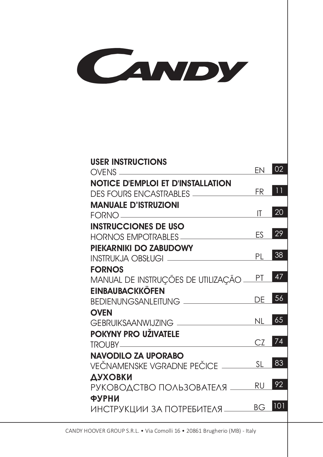 Candy FCT605X WIFI User Manual