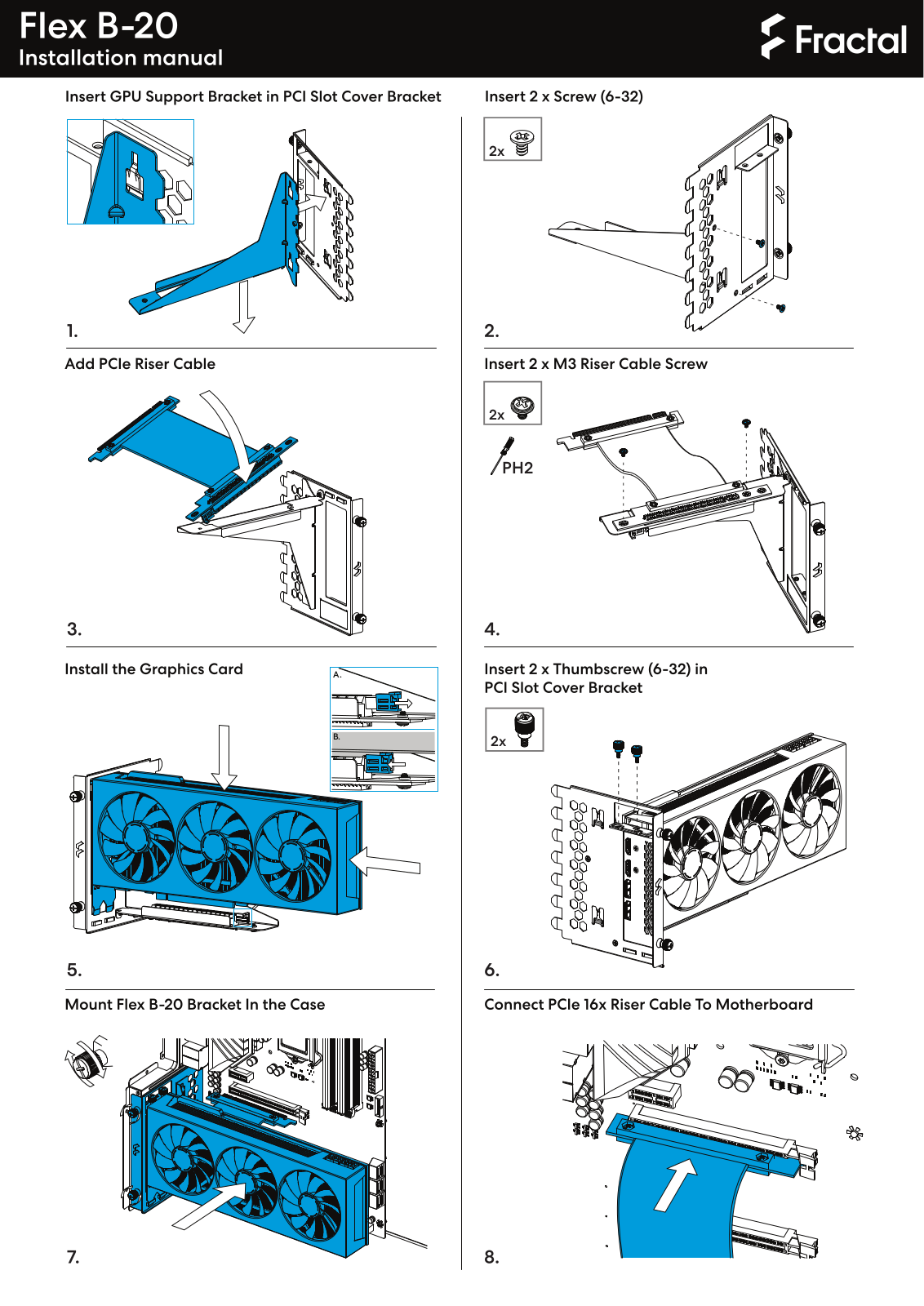 Fractal Design Flex B-20 operation manual