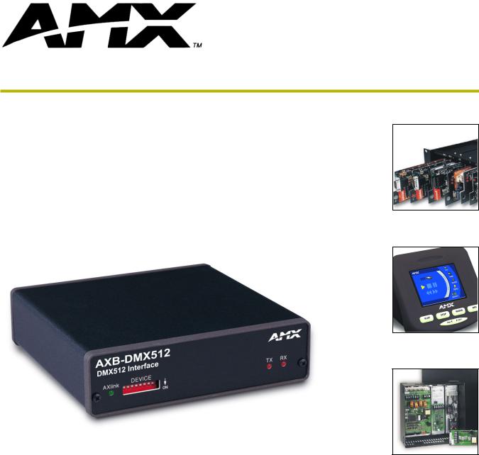 AMX AXB-DMX512 User Manual
