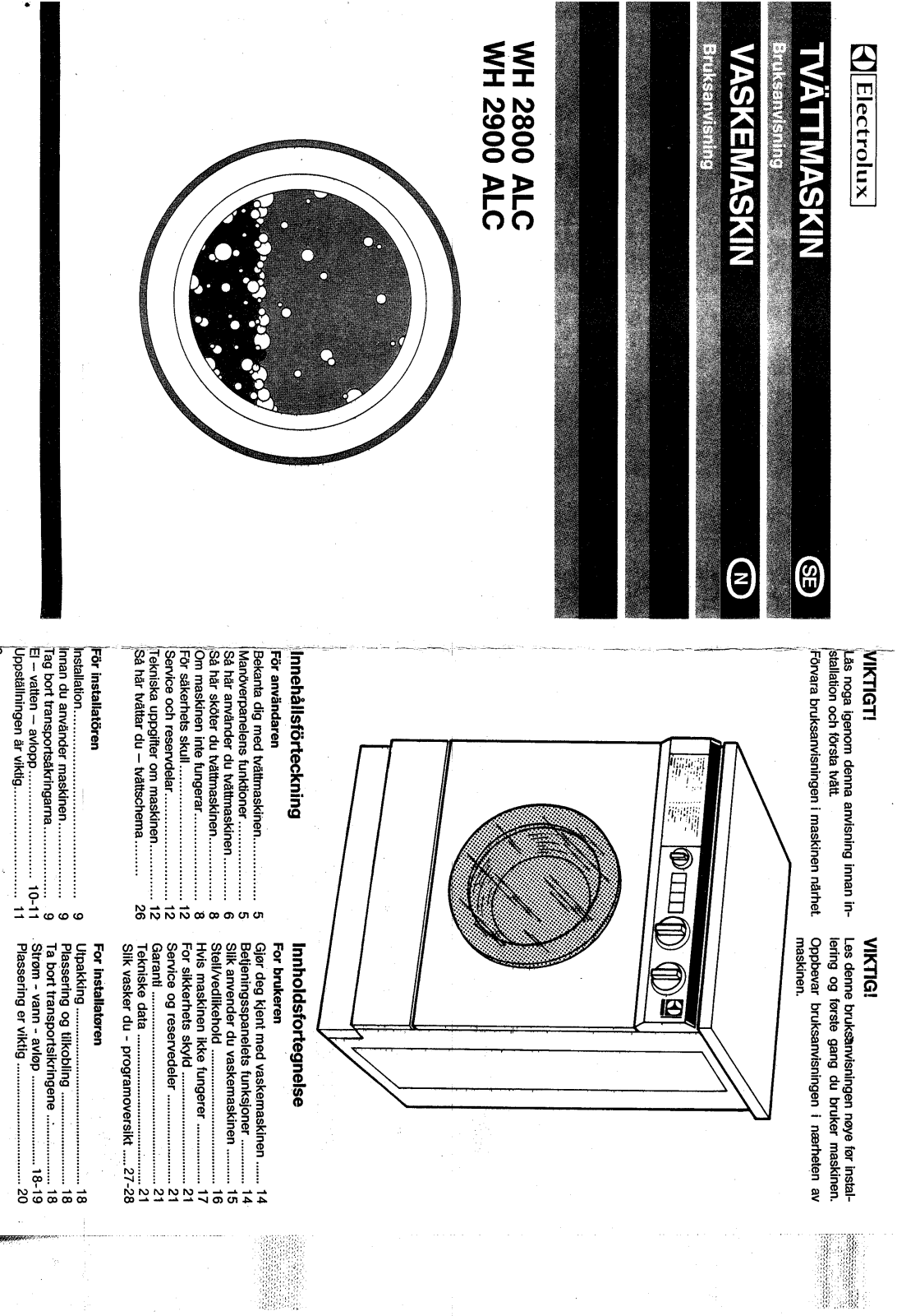 AEG WH2800 User Manual