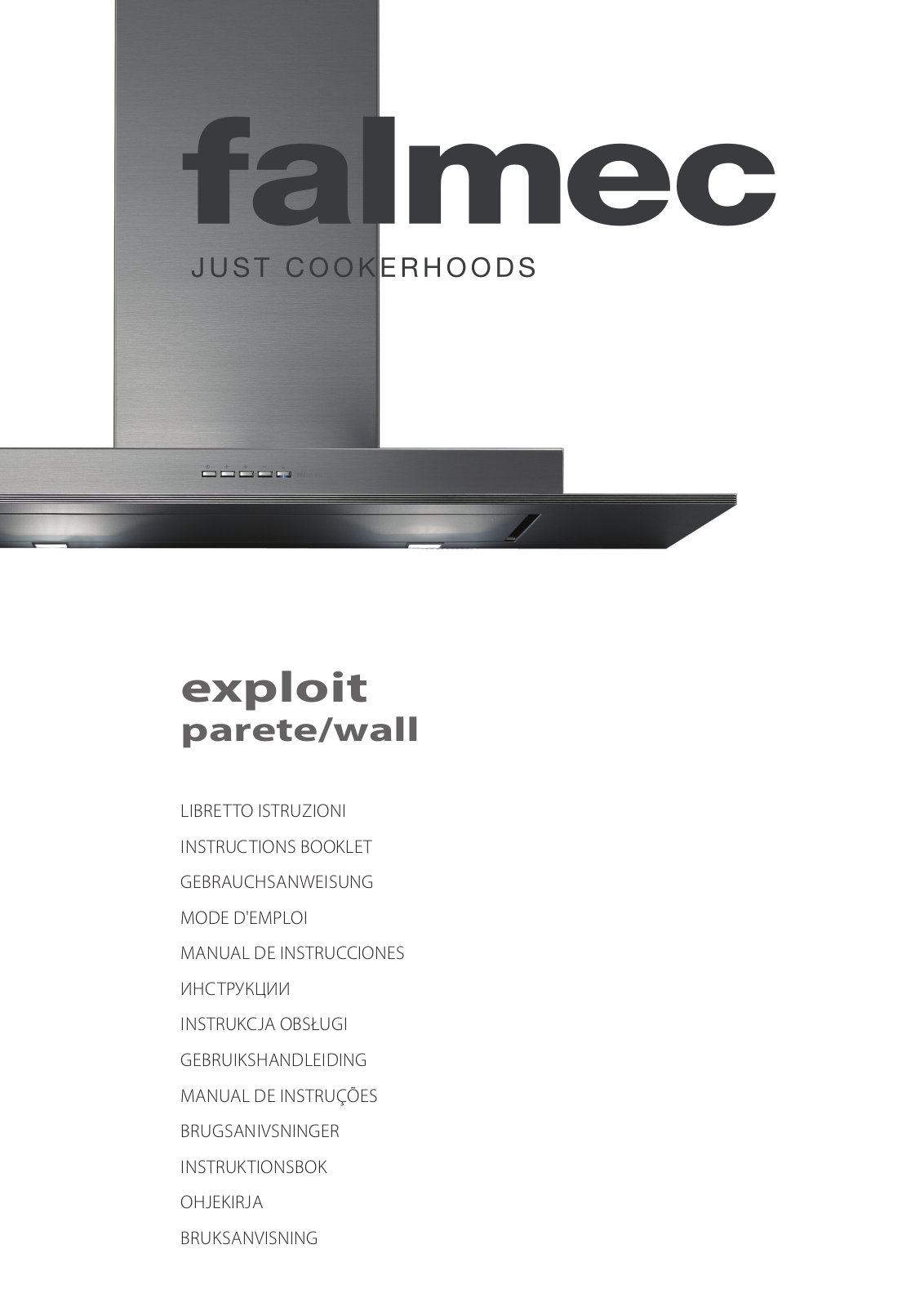 Falmec Exploit Top 90 Fasteel wall User Manual