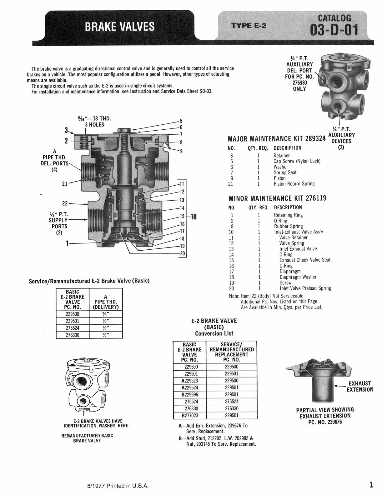 BENDIX 03-D-01 User Manual