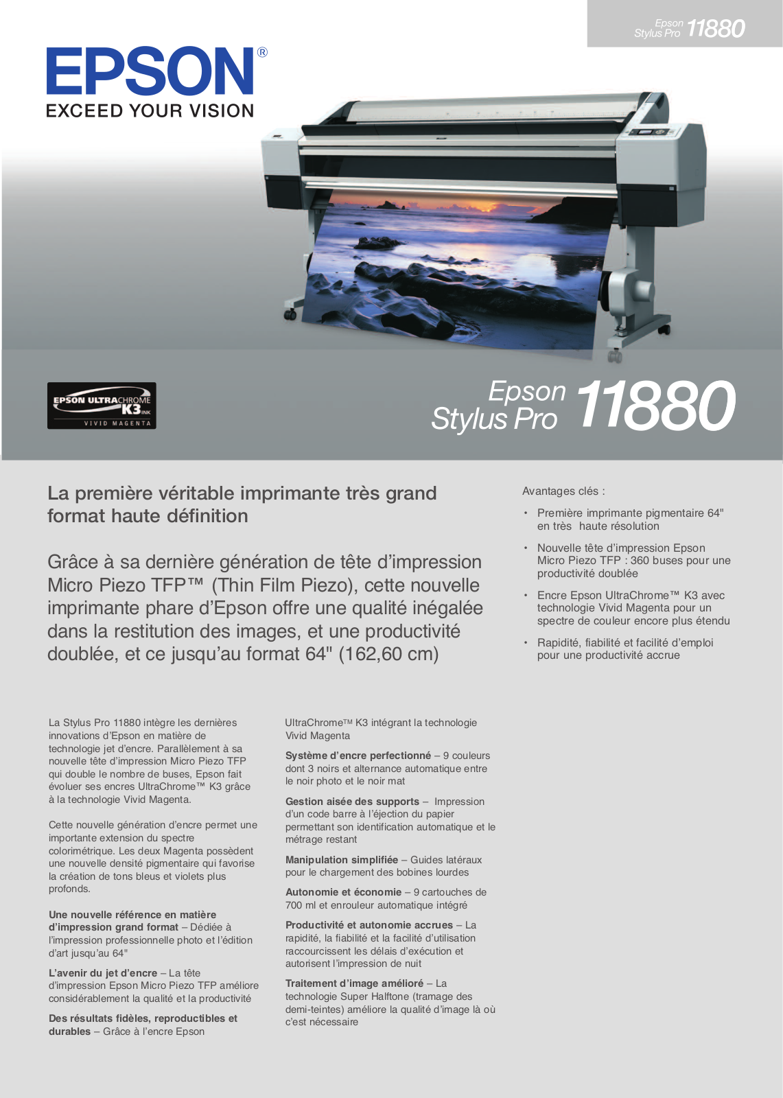 Epson STYLUS PRO 11880 BROCHURE