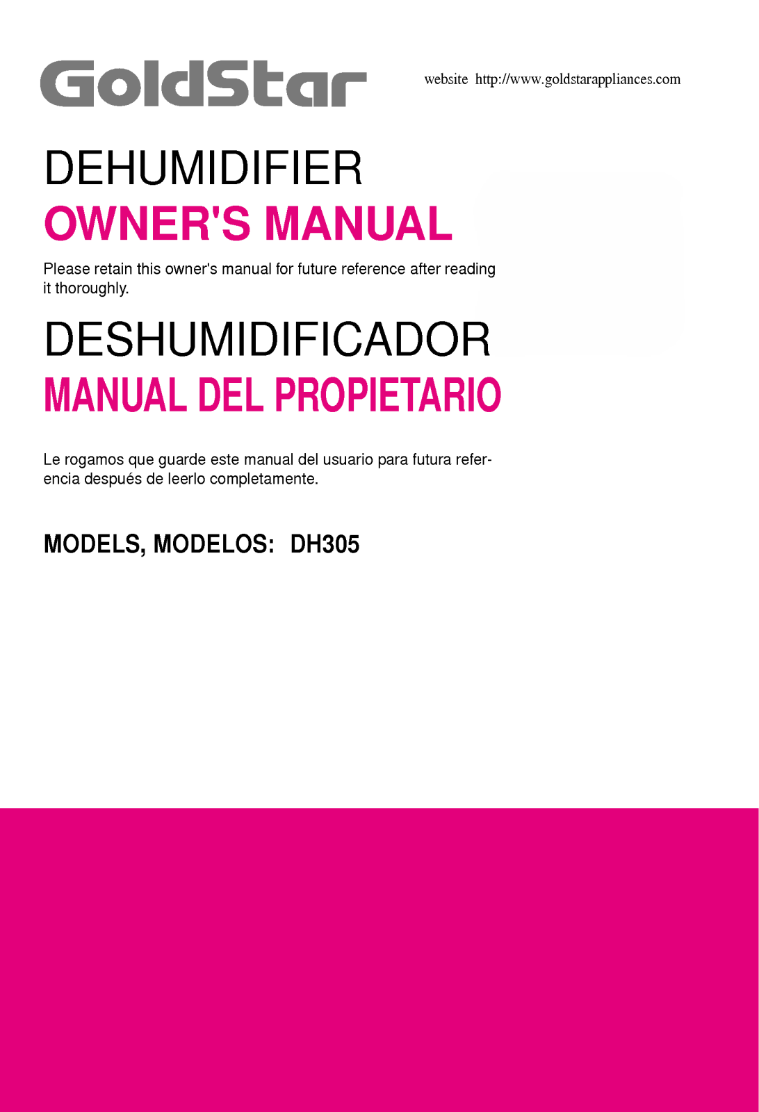 LG DH305Y7 Manual