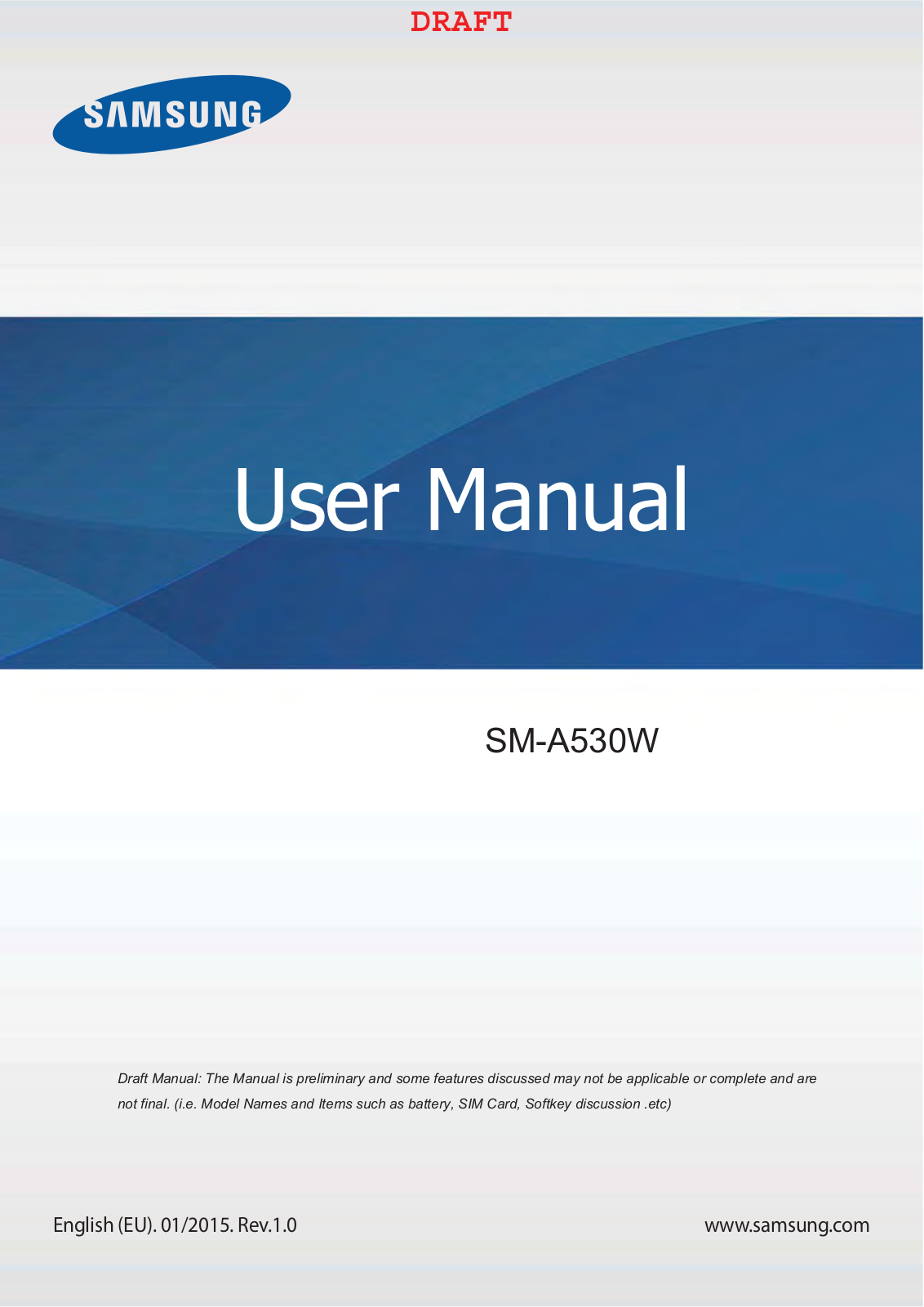 Samsung SMA530W Users Manual