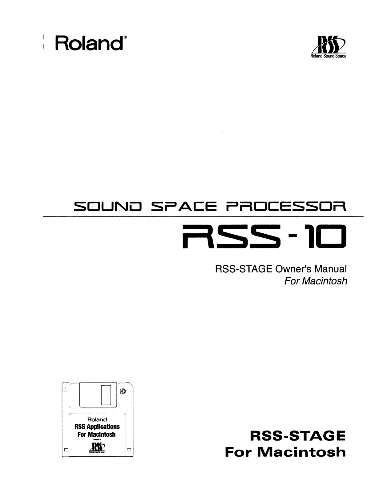 Roland Corporation RSS-10MAC Owner's Manual