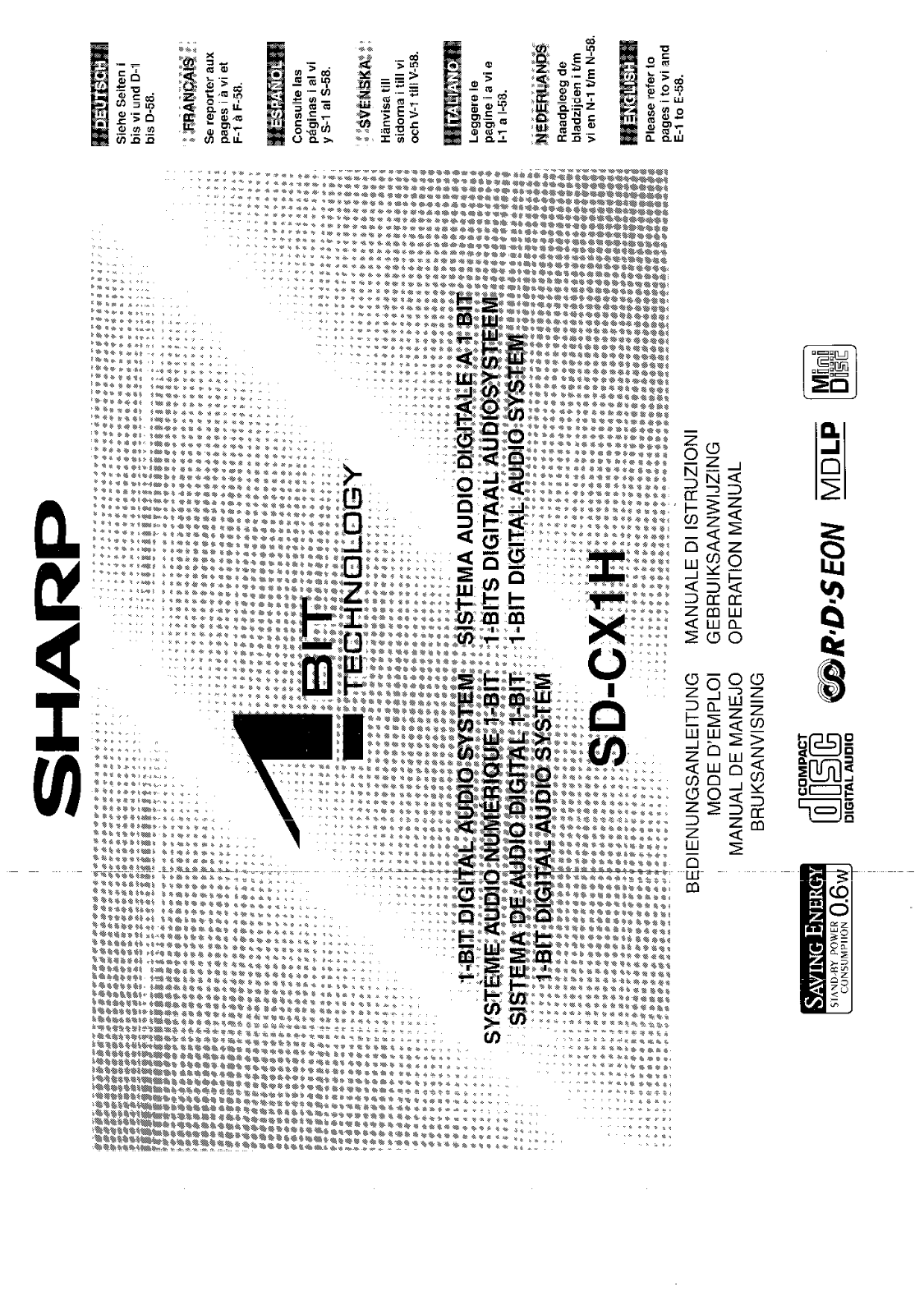 Sharp SD-CX1H User Manual