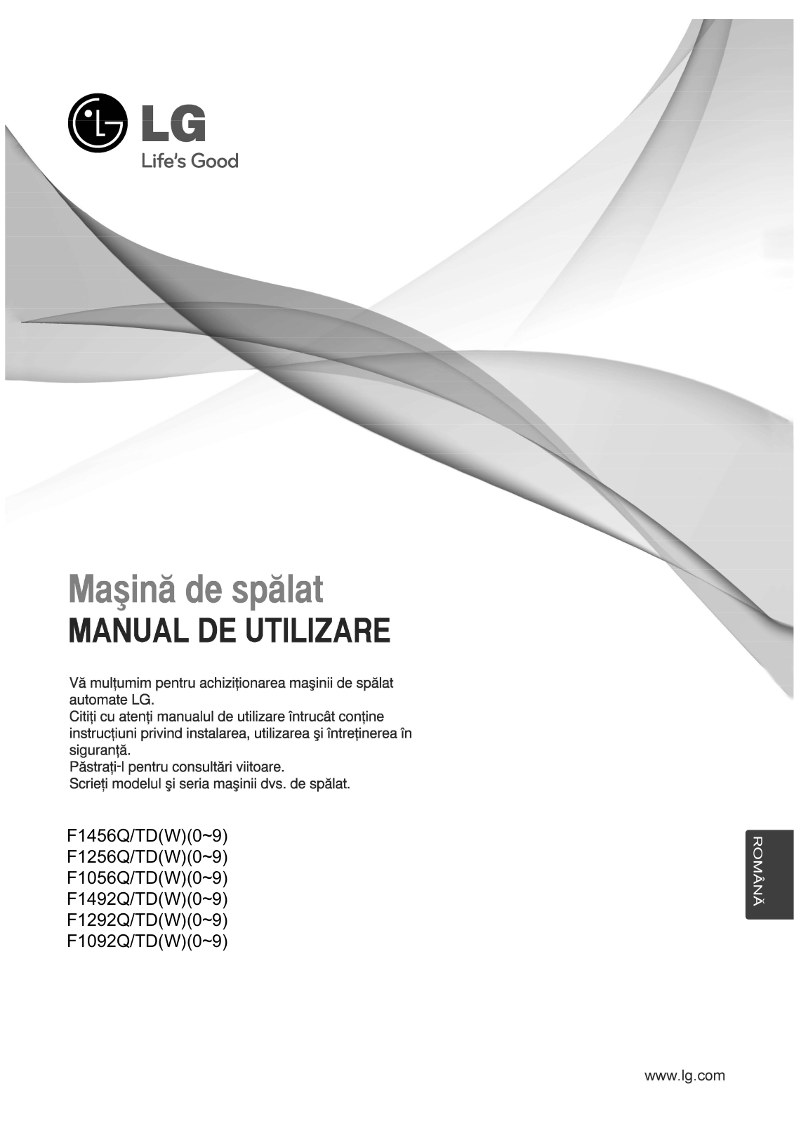 LG F1292QD Owner's Manual