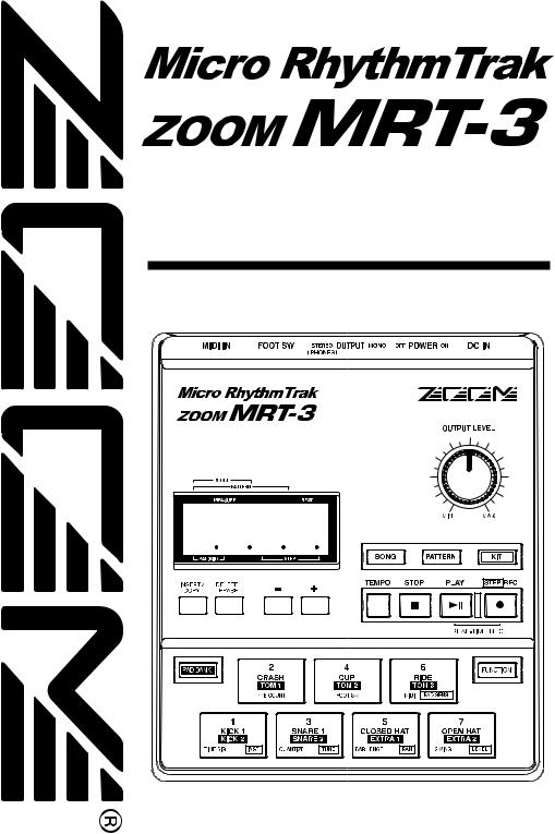 Zoom MRT-3 User Manual