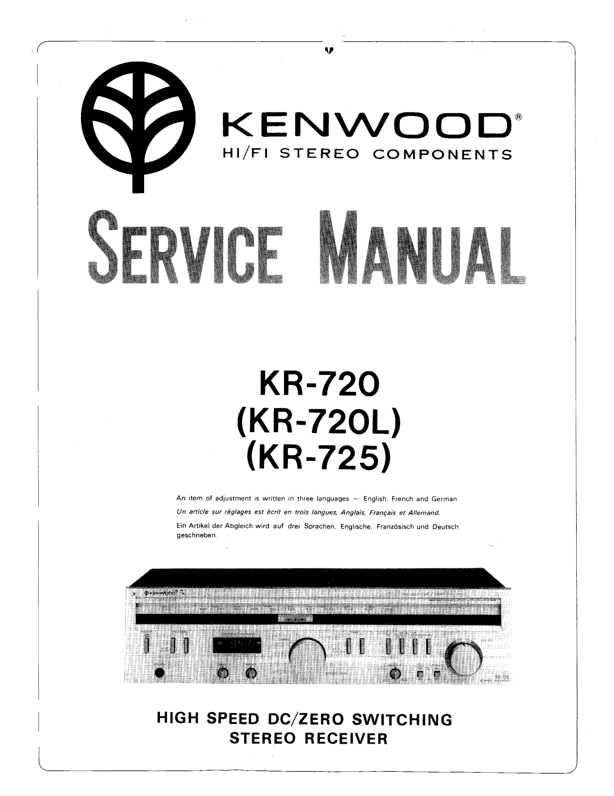 Kenwood KR-720-L Service manual