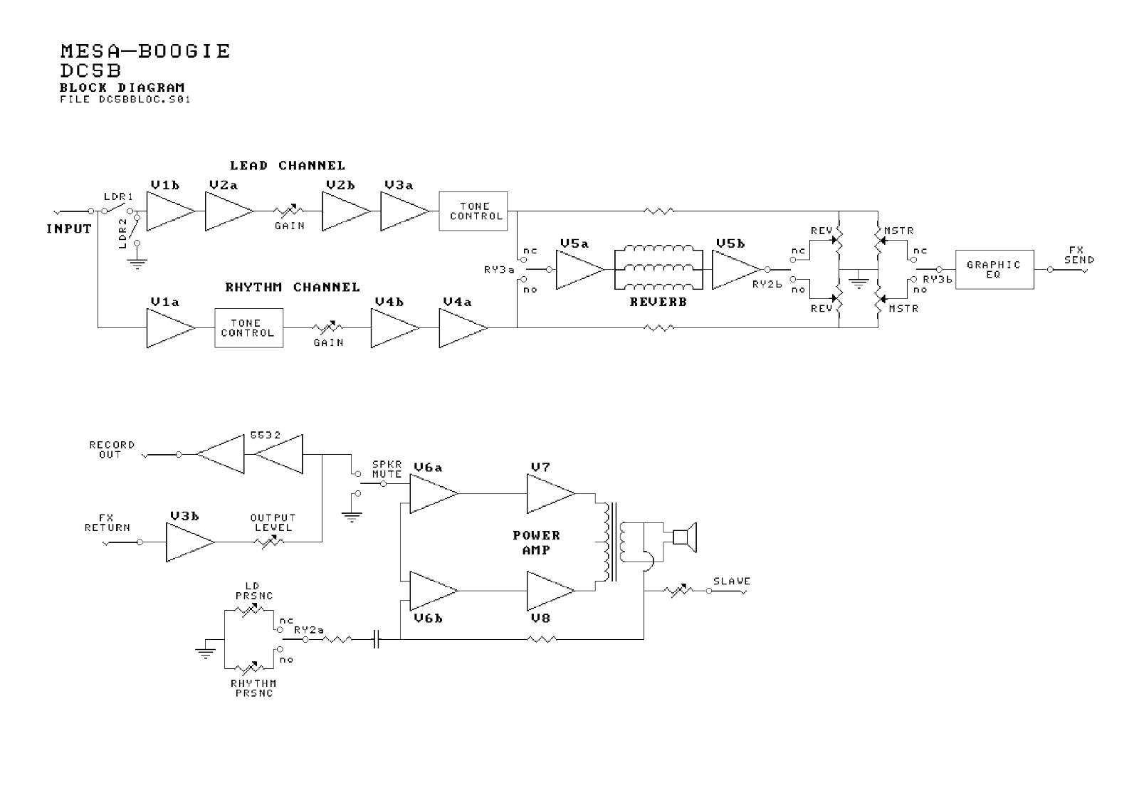 Mesa Boogie dc 5b schematic