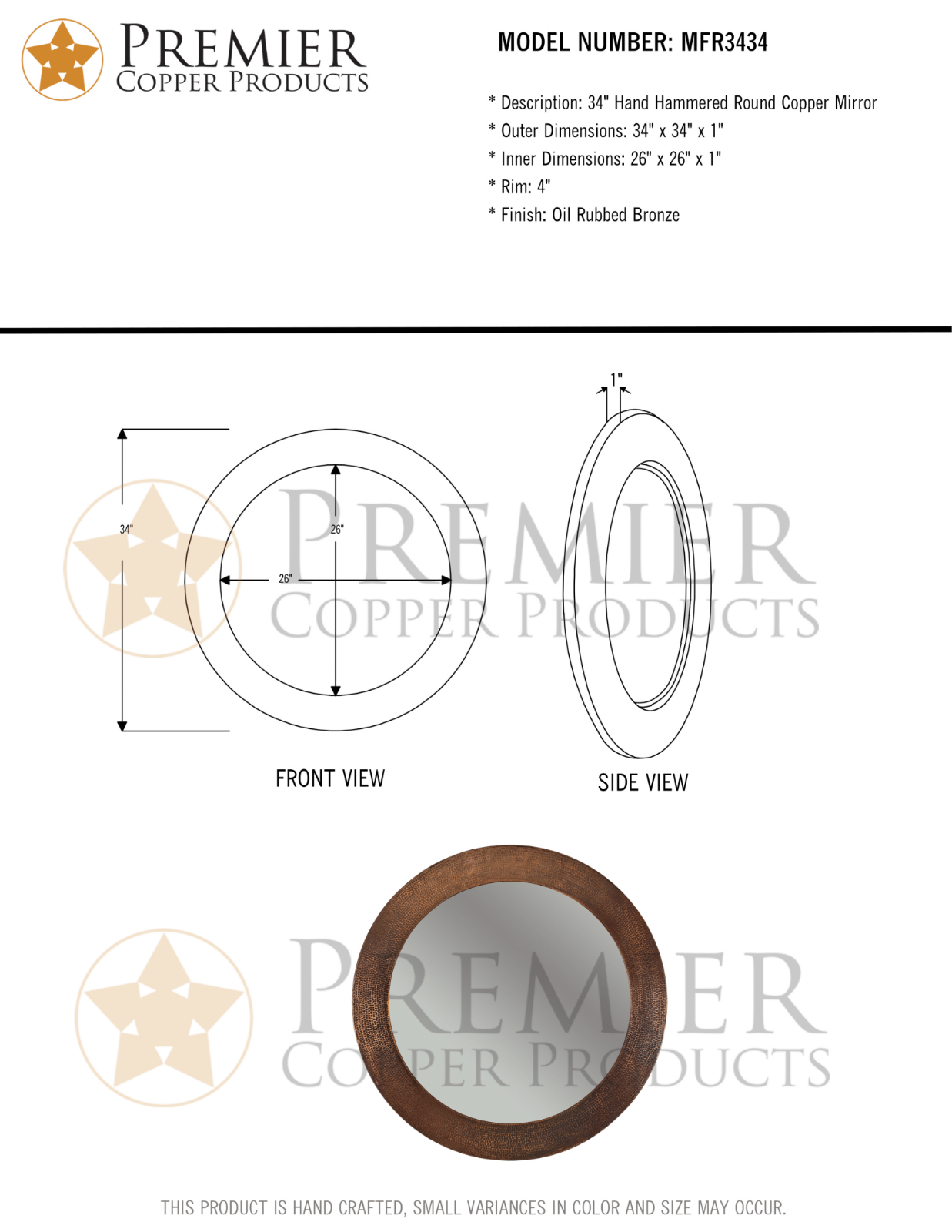 Premier Copper Products IER1519 Specifications - ManualMachine.com