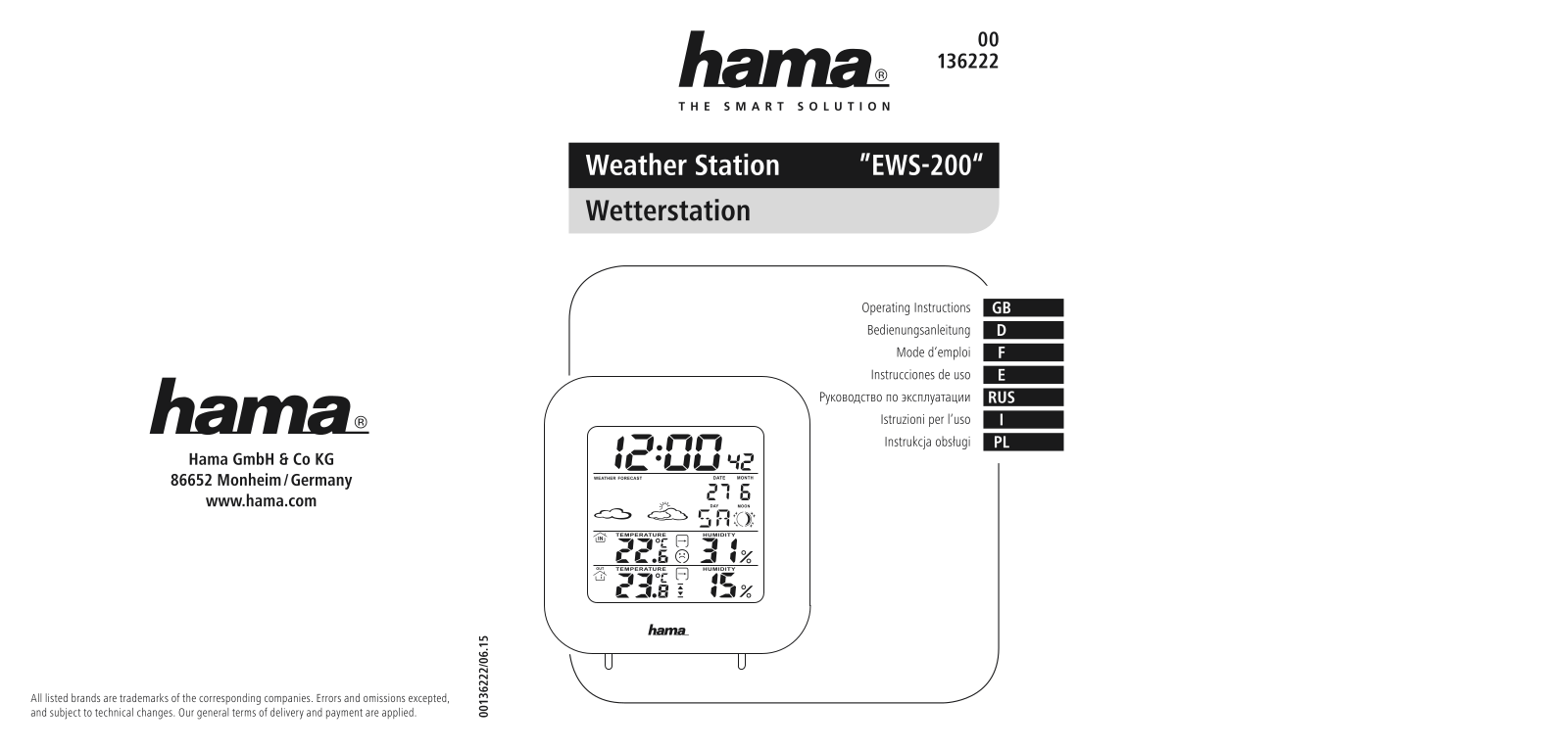 Hama EWS-200 User Manual