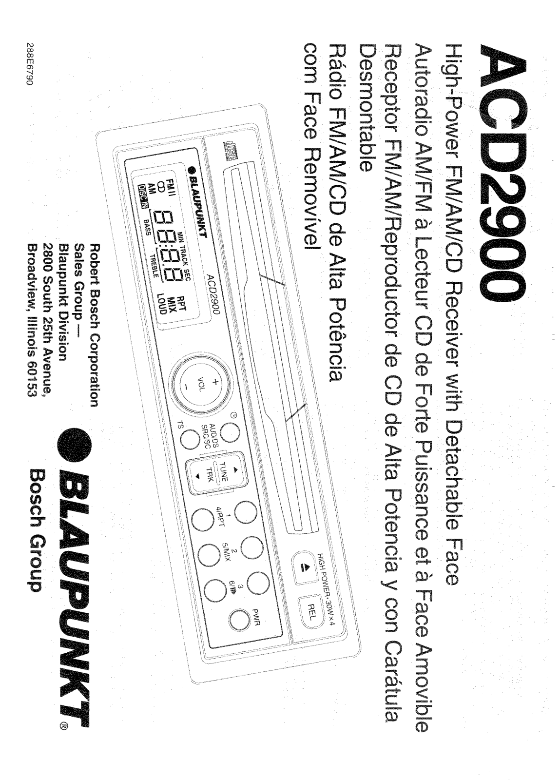 Blaupunkt ACD2900 User Manual