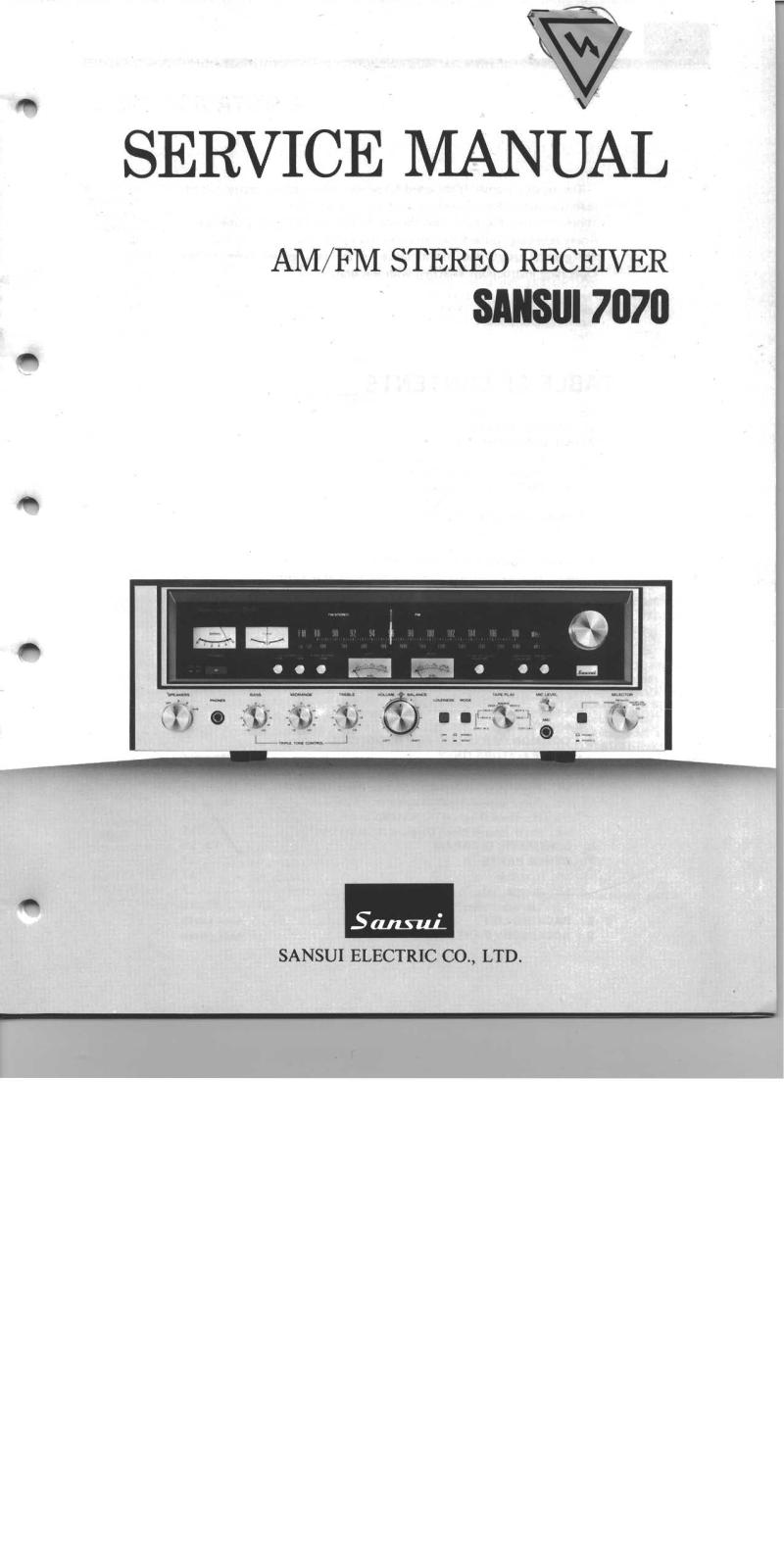 Sansui 7070 Service manual