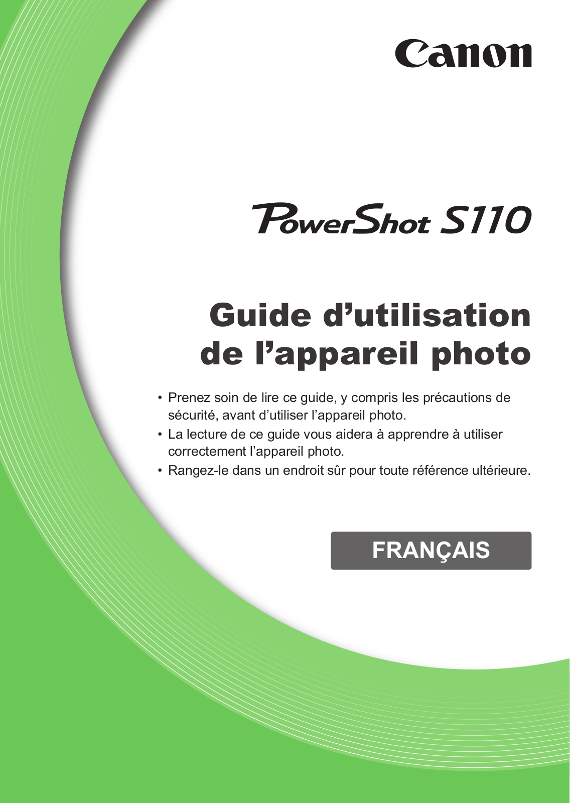 CANON S110 User Manual