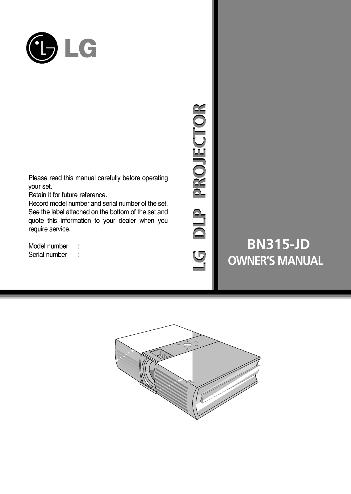 LG BN315 User Manual