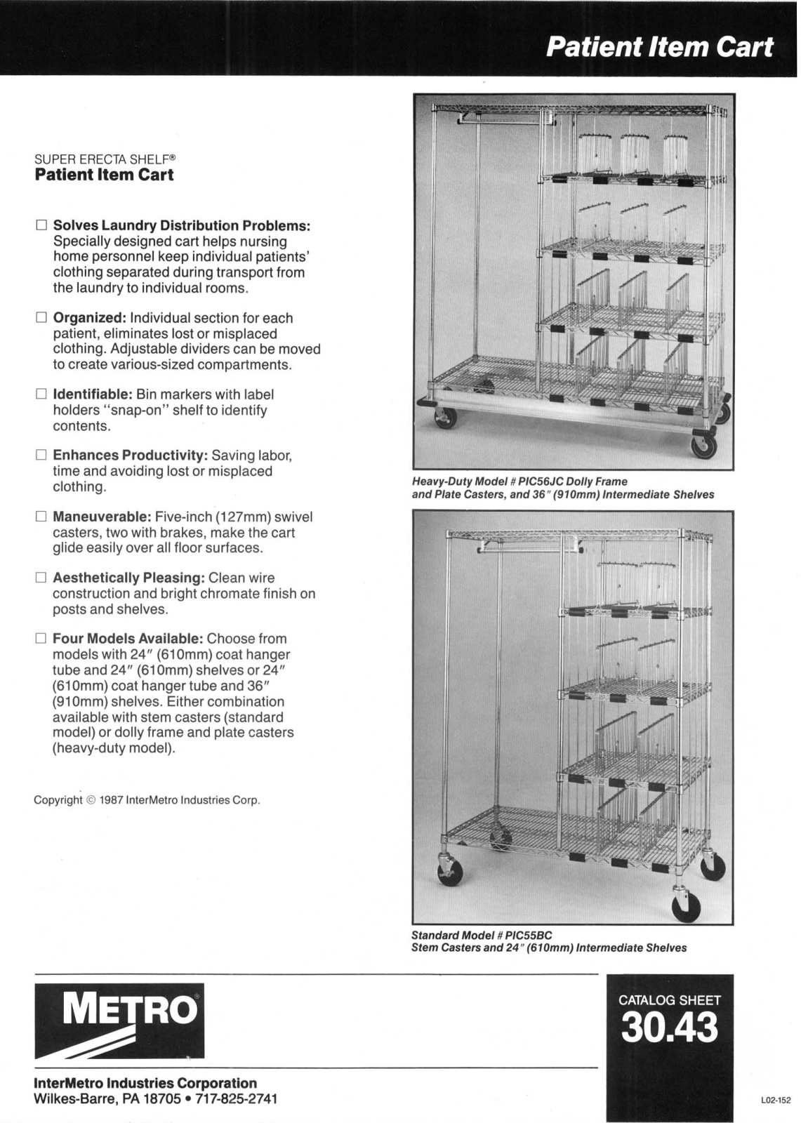 Metro PIC55BC User Manual