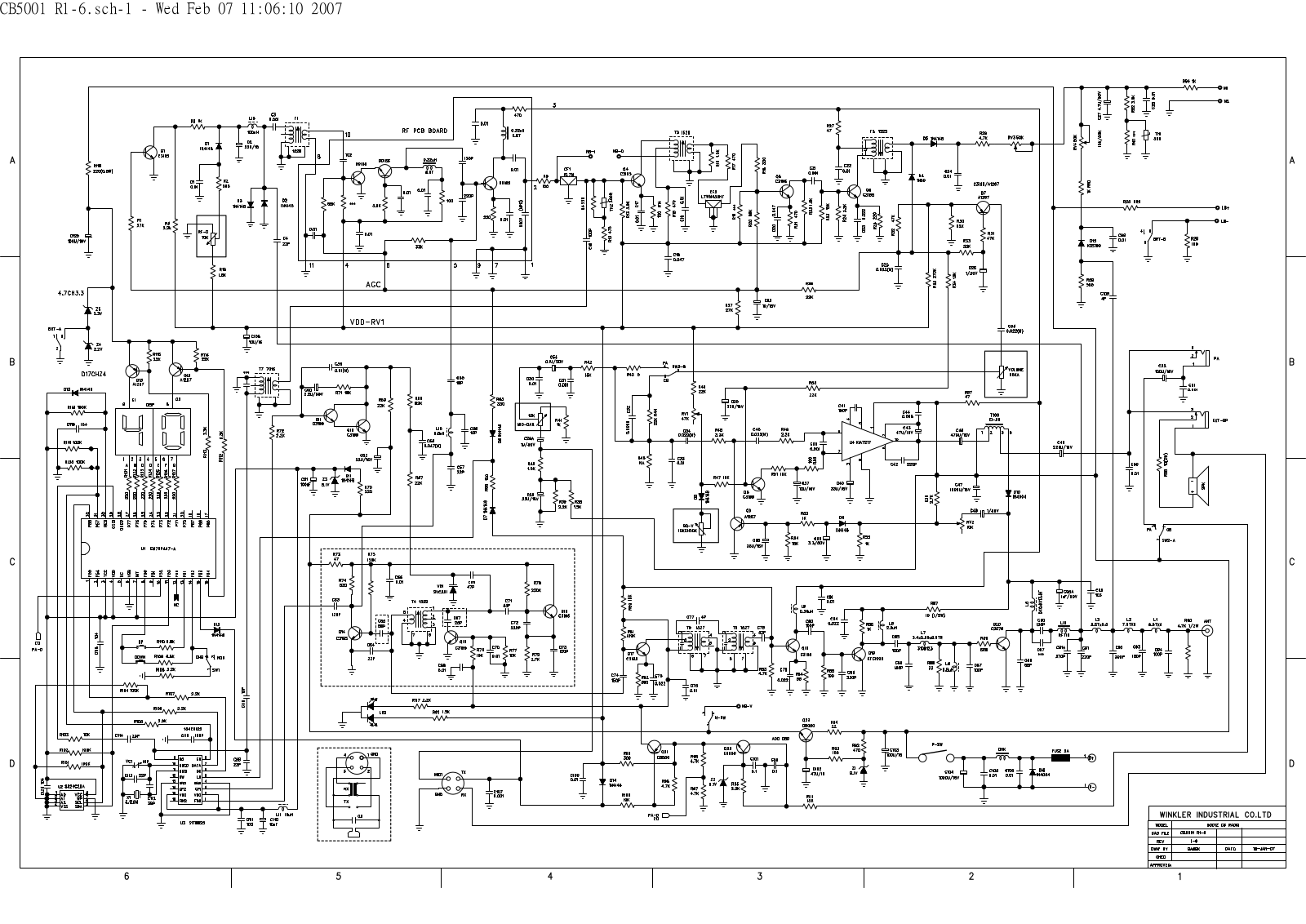 Midland 5001z Schematic