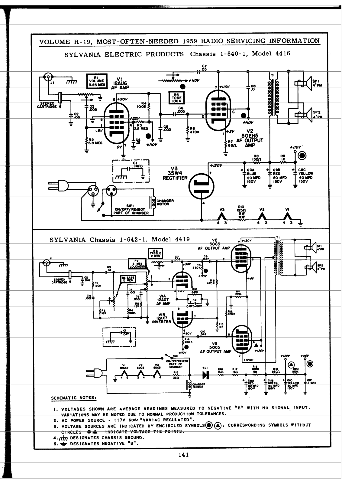 Sylvania 1-640-1 Schematic