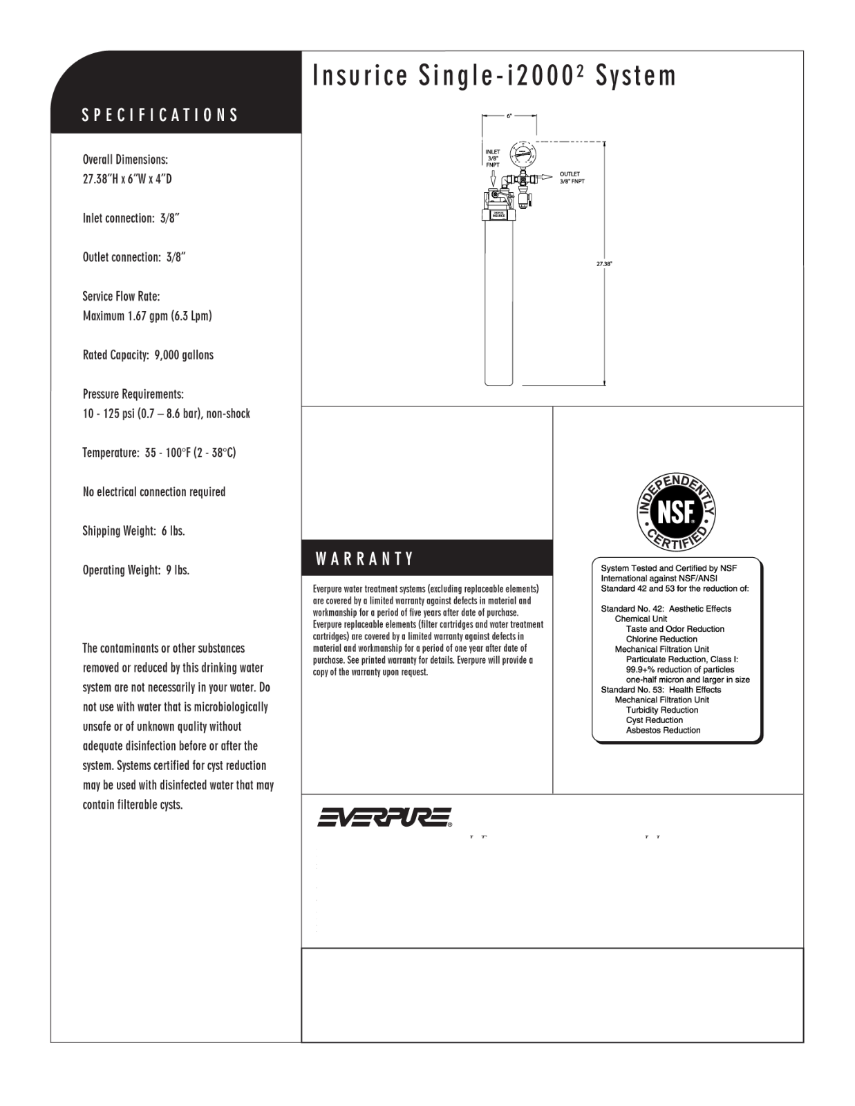 Everpure I2000 General Manual