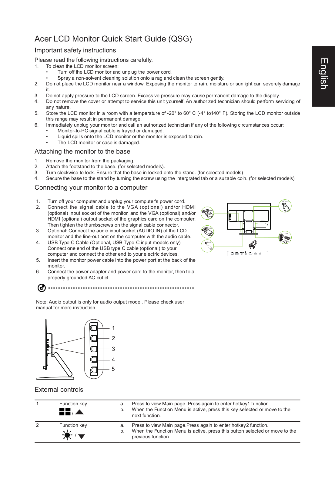 Acer UM.QW1EE.001 Quick Start Guide