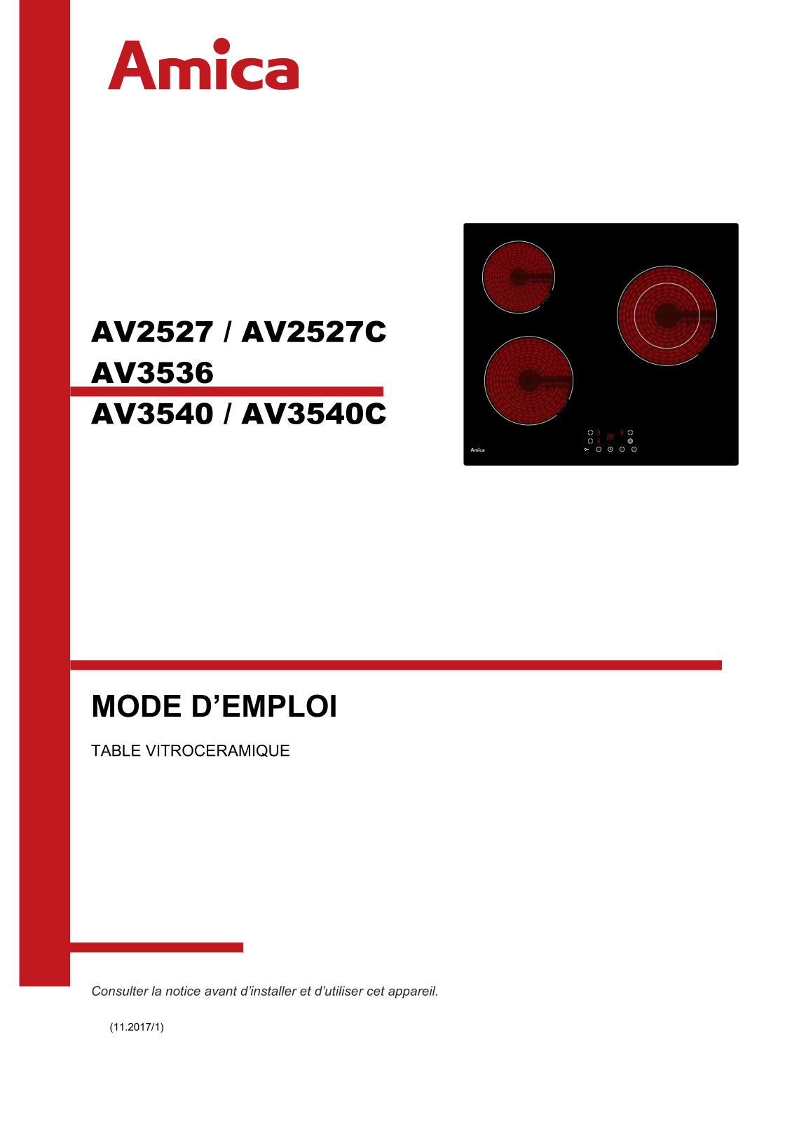 AMICA AV3540 User Manual