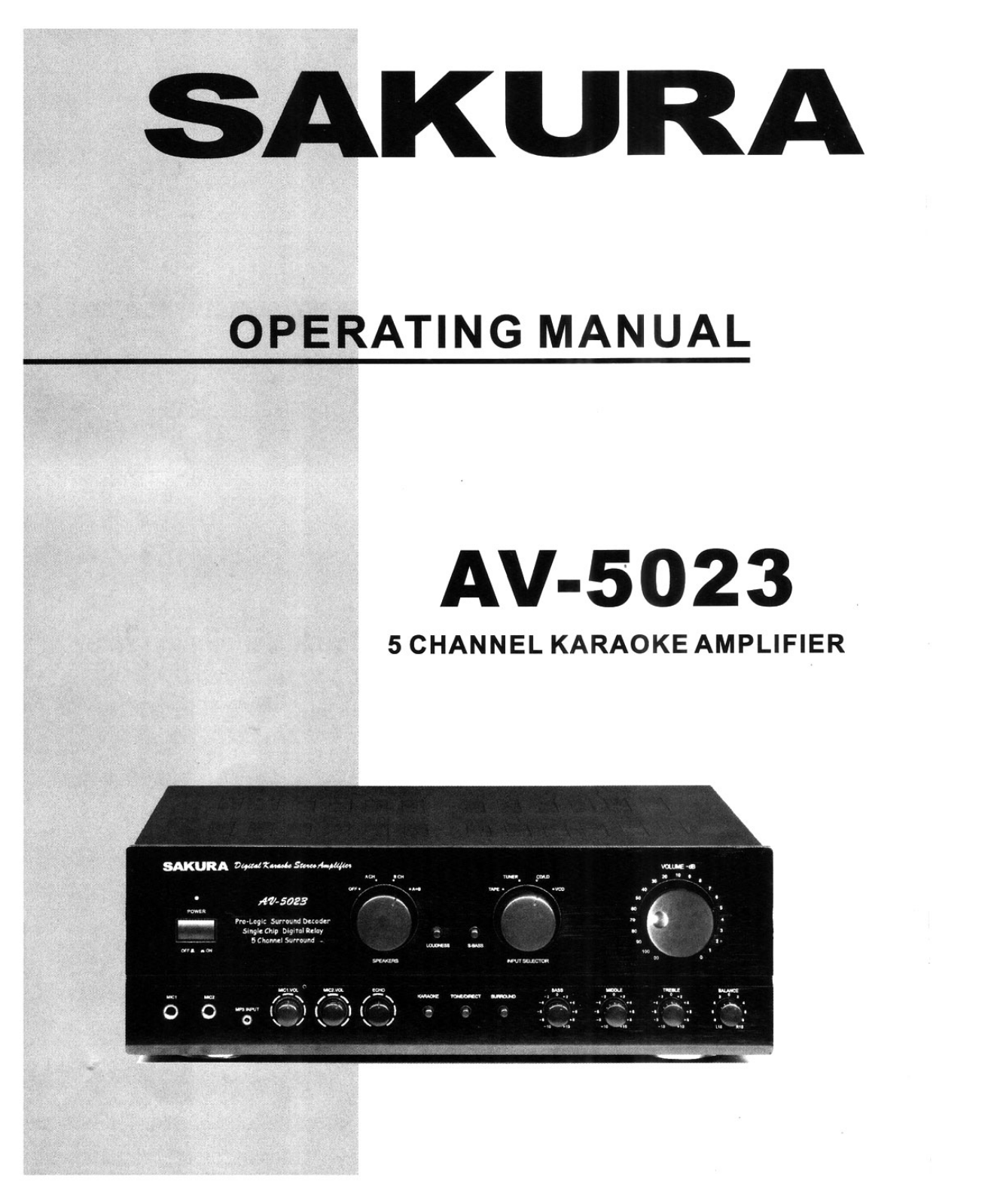 Samson Audio AV-5023 Service manual