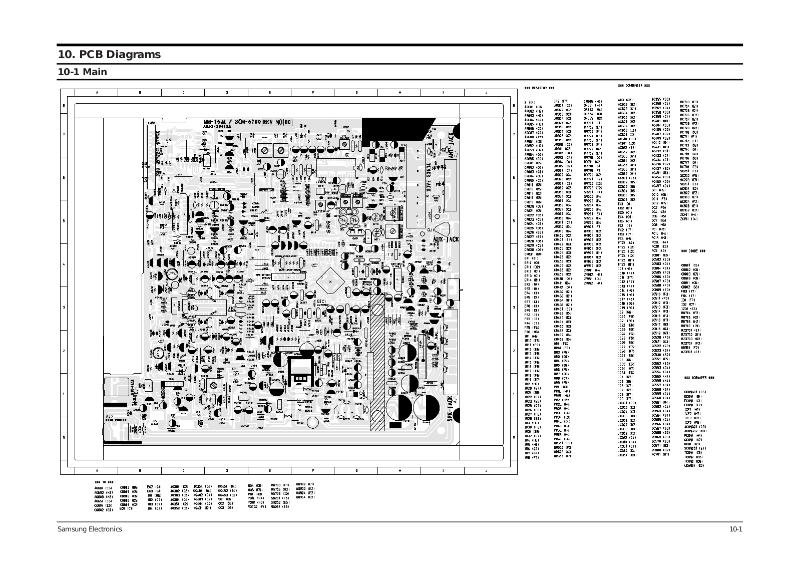 SAMSUNG Mm-16 Printed Circuit Board Diagram