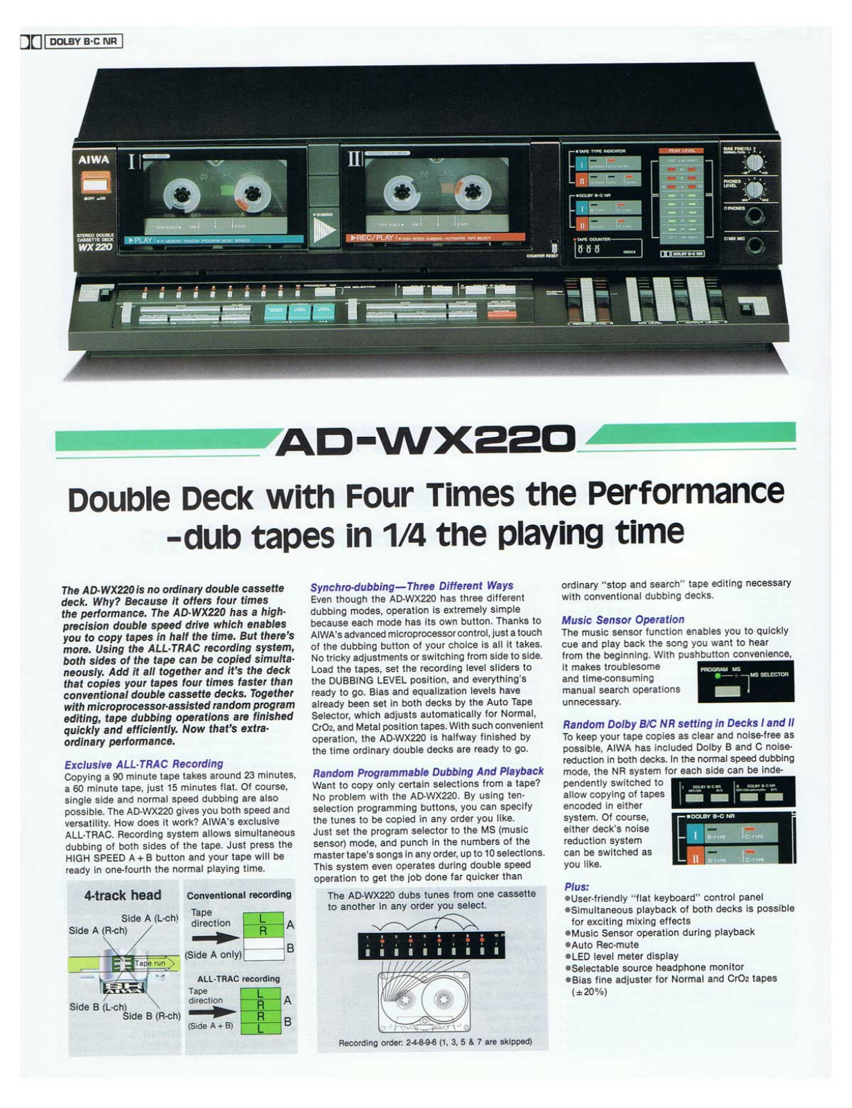 Aiwa ADWX-220 Brochure