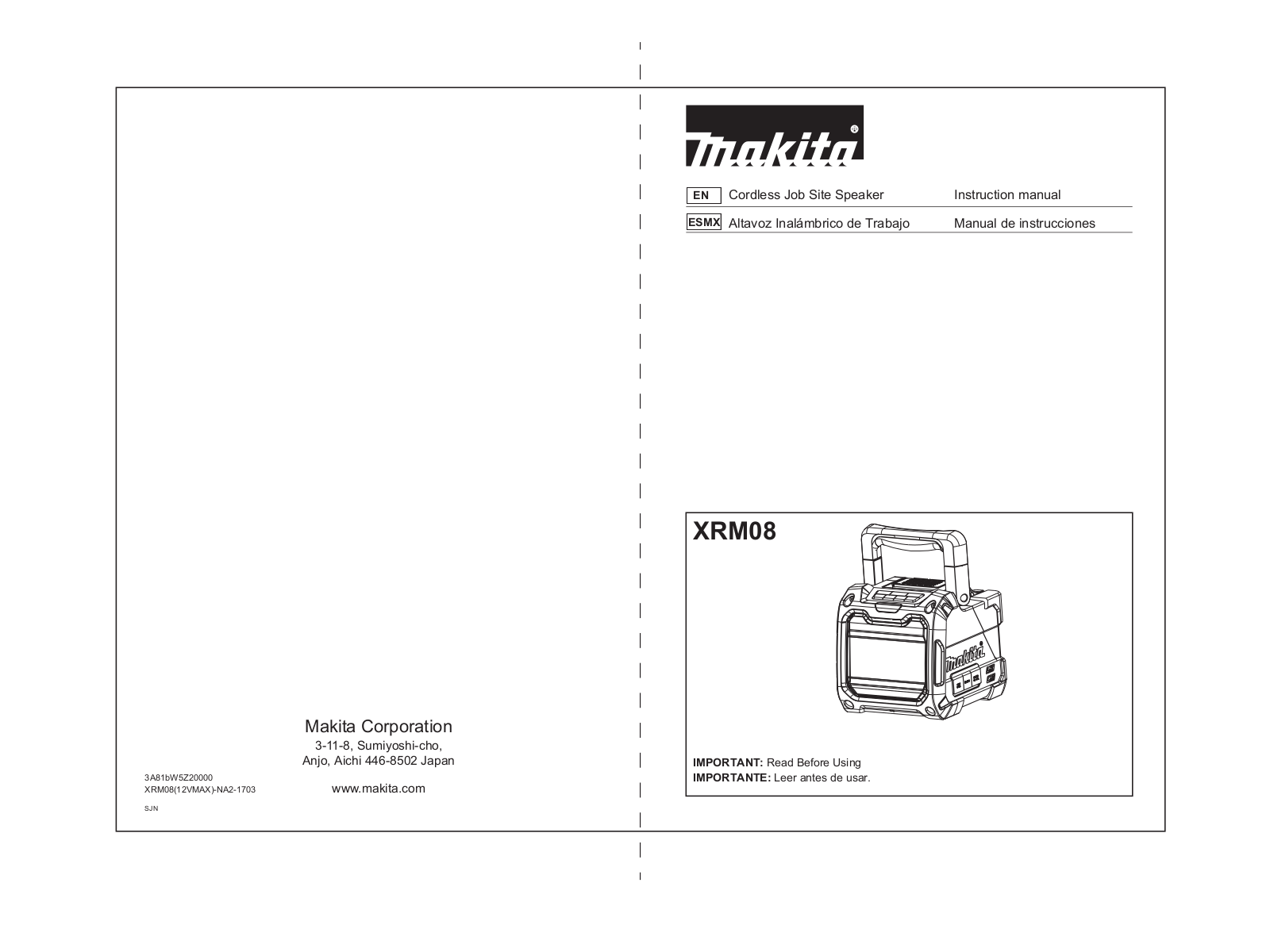 Sangean Electronics XRM08 User Manual