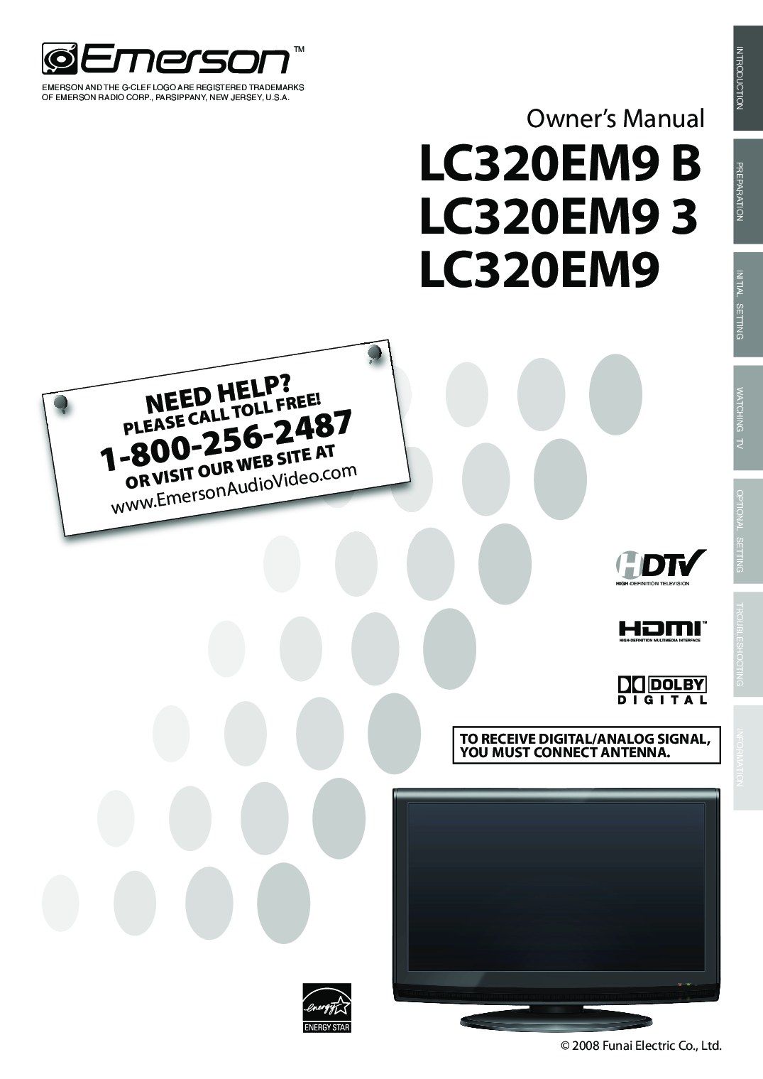 Emerson LC320EM9 B, LC320EM9 3, LC320EM9 User Manual