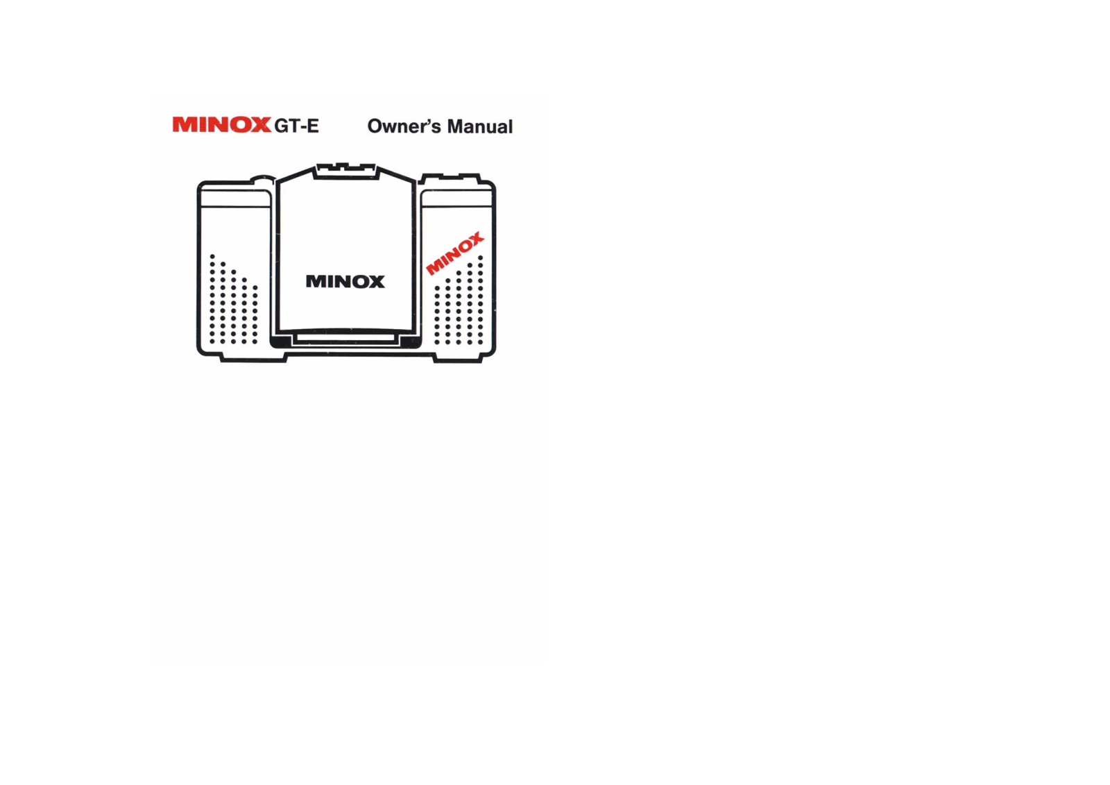 Minox GT-E Instruction Manual