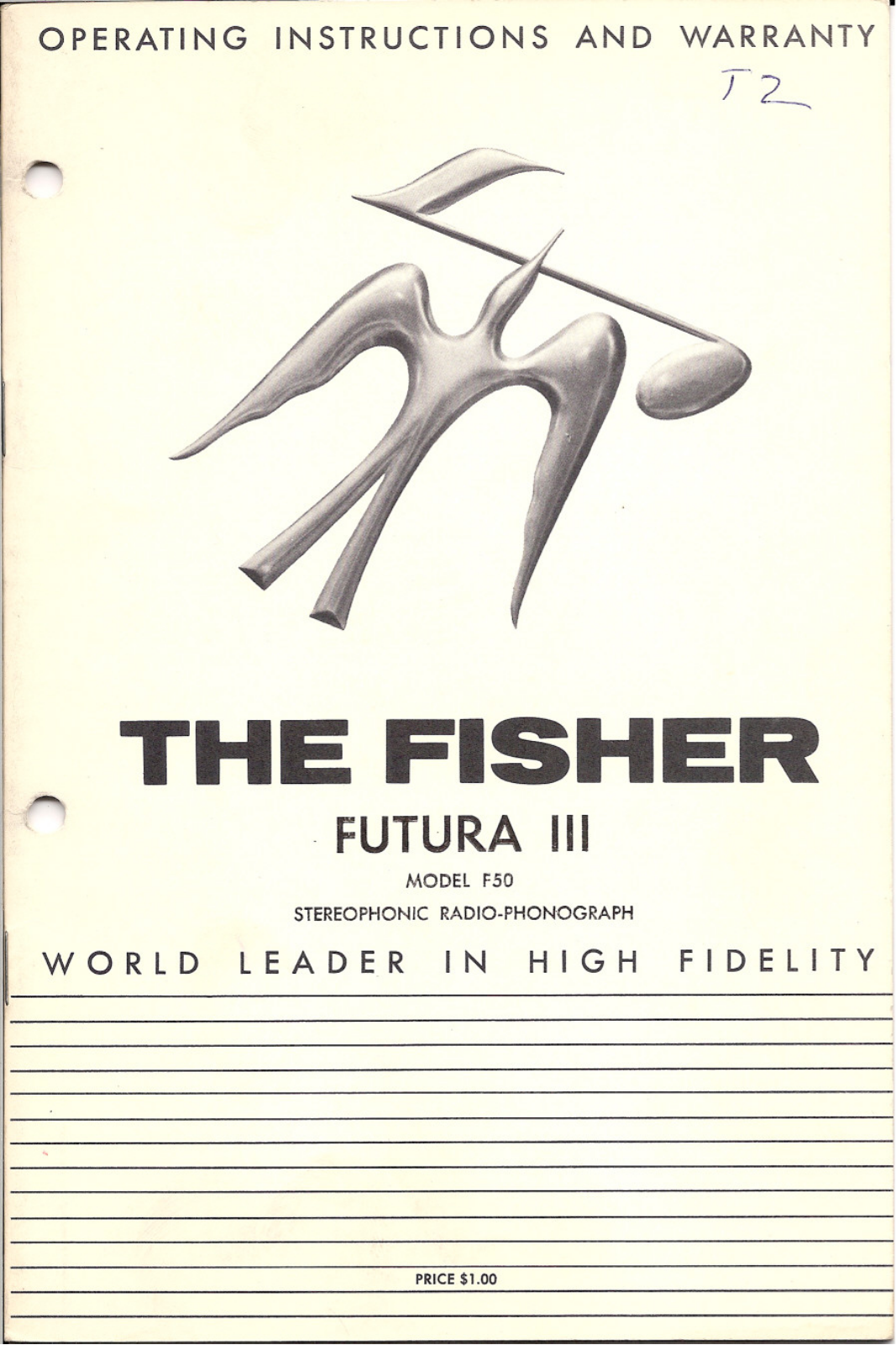 Fisher Futura-3-F-50 Owners Manual